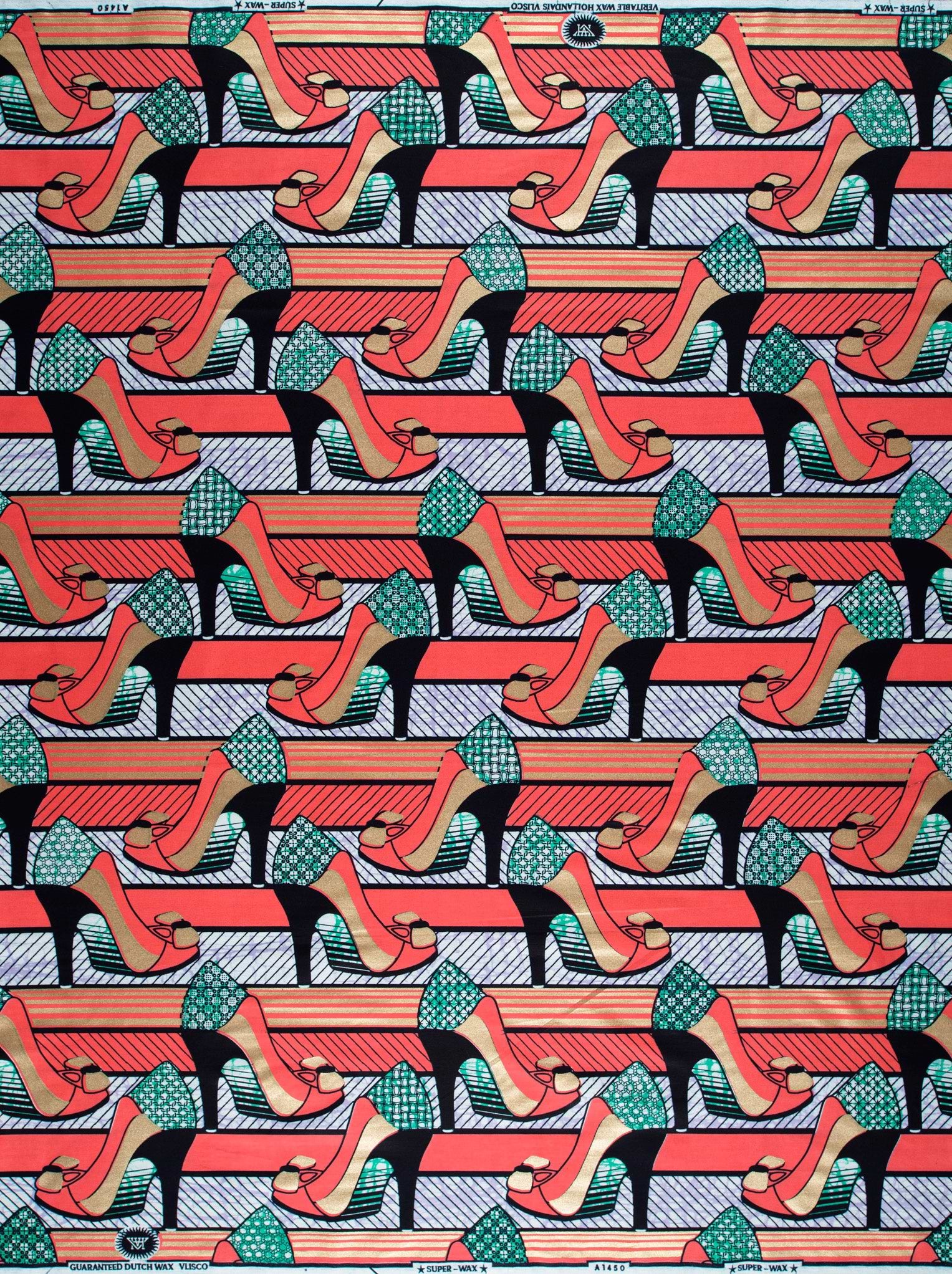 Vibrant red teal high-heeled shoes super-wax vla1450.070