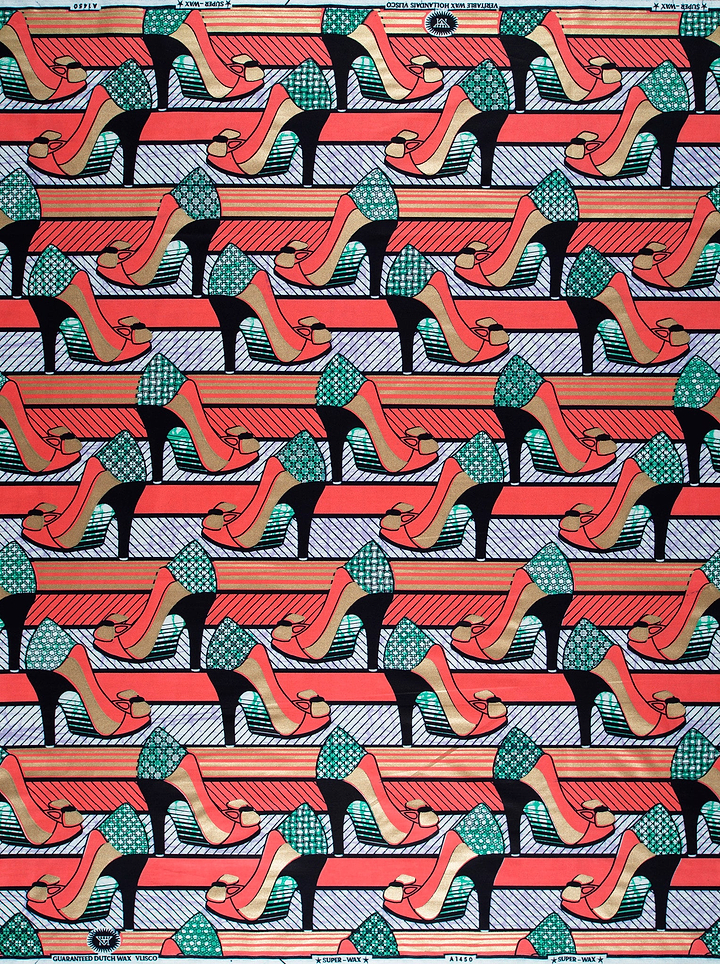 Vibrant red teal high-heeled shoes super-wax vla1450.070