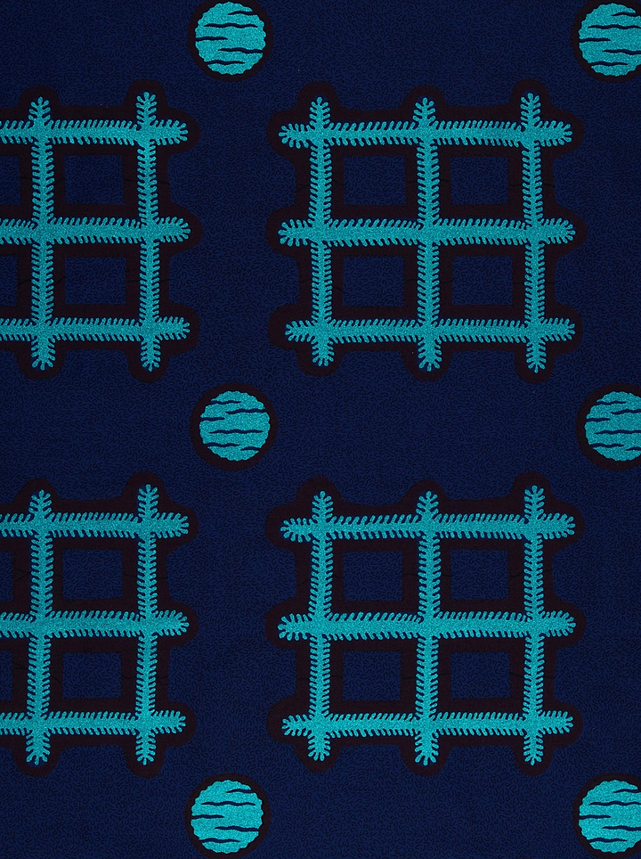 Dark blue fabric pattern teal sky wax vlh1003.143