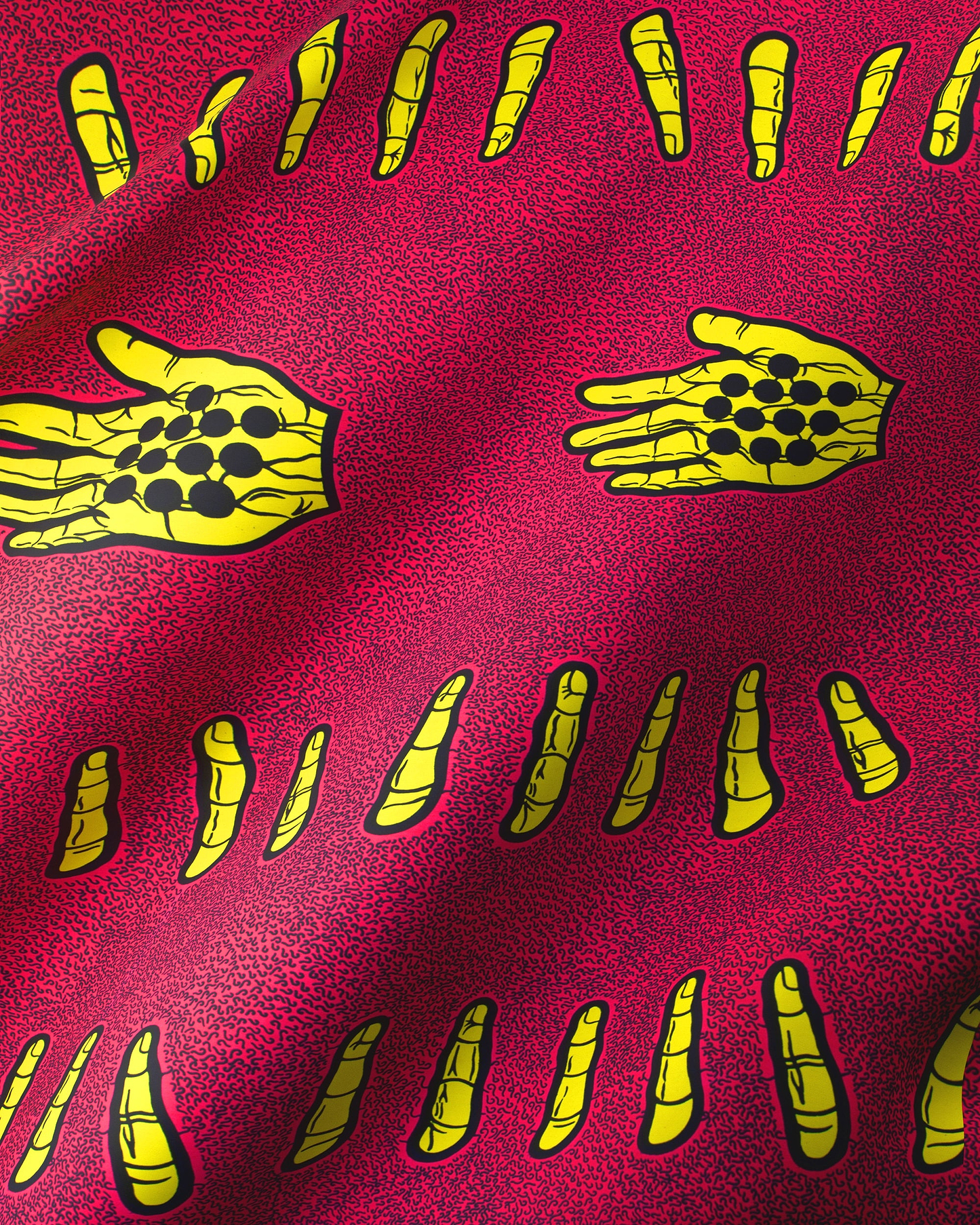 Vibrant magenta fabric bold yellow wax hollandais vlh1421.087