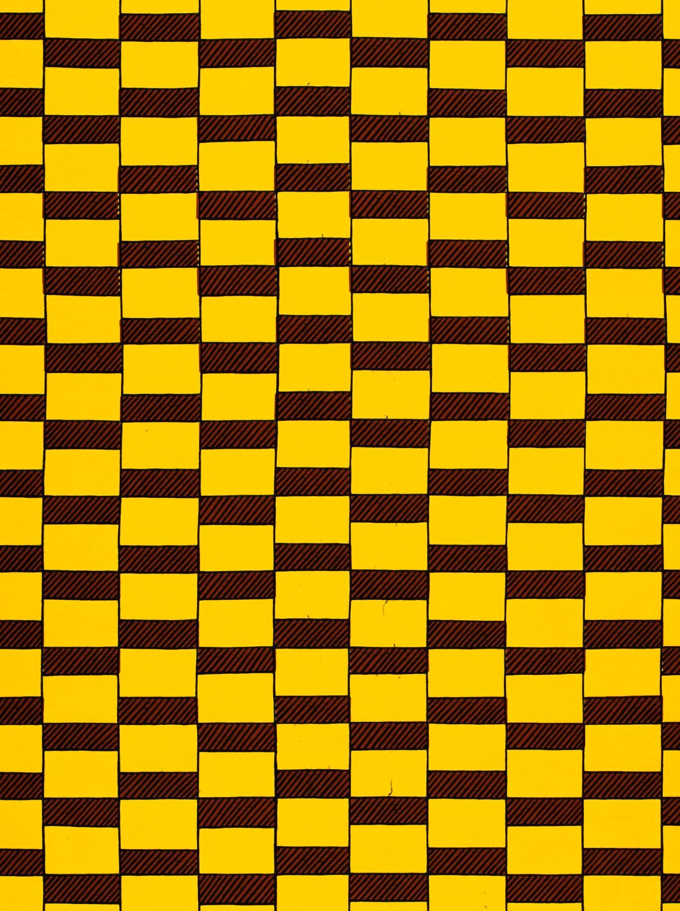 Yellow brown checkered pattern wax hollandais vlh1455.051