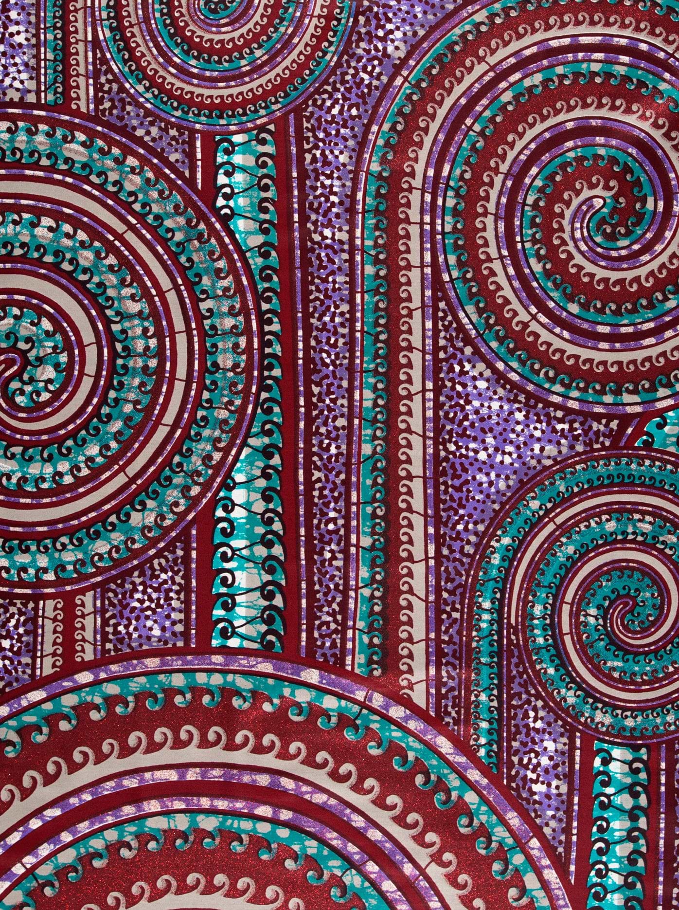 Vibrant patterned fabric bold concentric grand super-wax vls0388.007