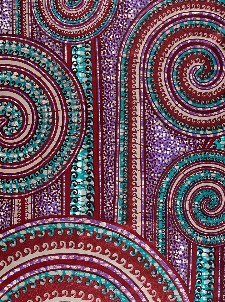 Vibrant patterned fabric bold concentric grand super-wax vls0388.007
