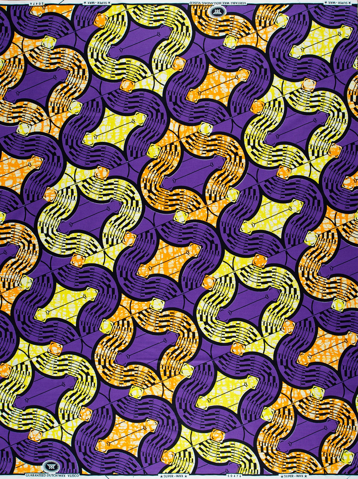 Vibrant purple yellow african print super-wax vls0476.003