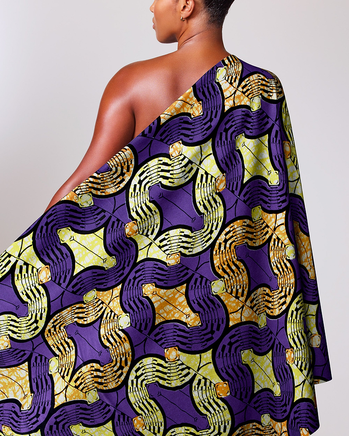 Vibrant purple yellow gold patterned super-wax vls0476.003