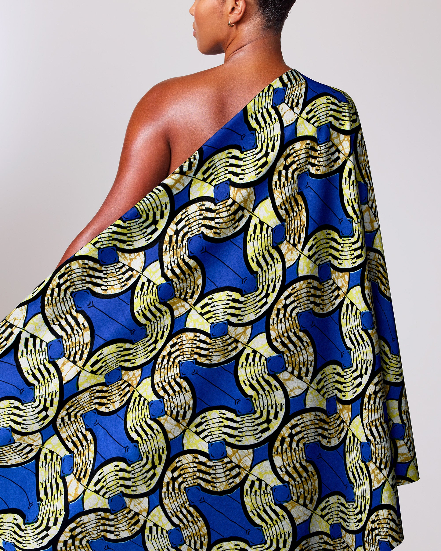 Vibrant blue yellow black patterned super-wax vls0476.006