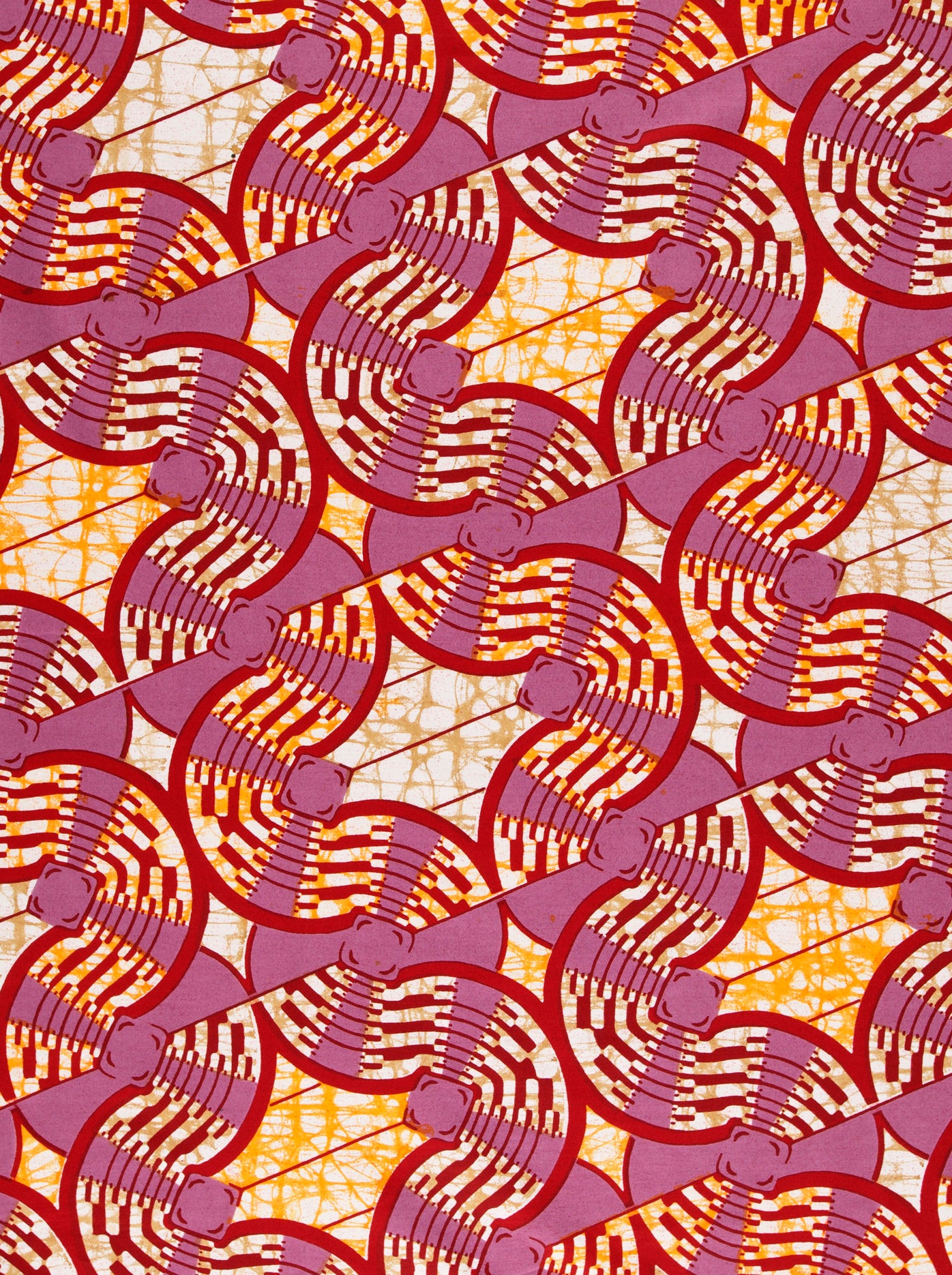 Vibrant red purple geometric patterned super-wax vls0476.008