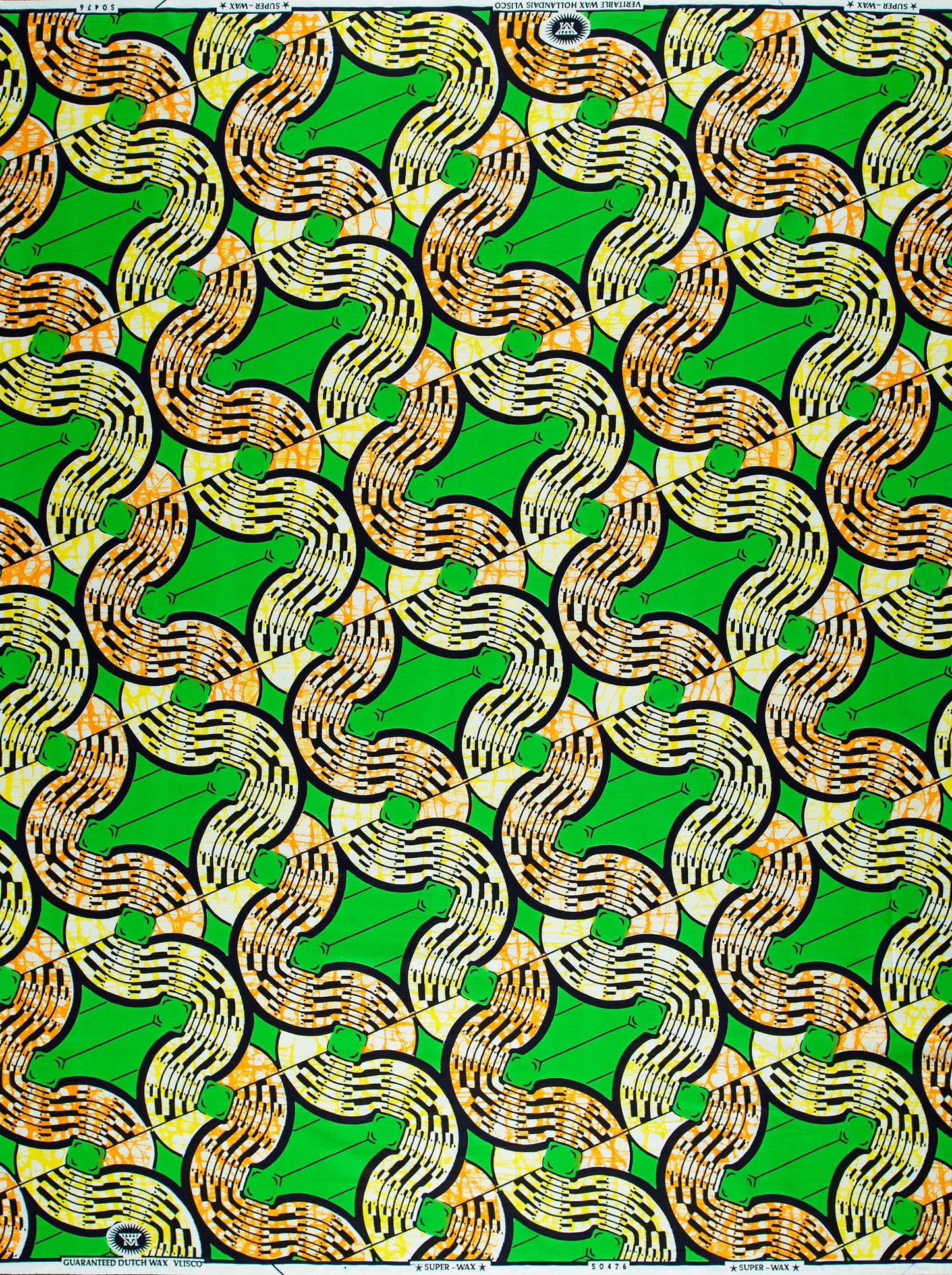 Vibrant green fabric bold geometric super-wax vls0476.010