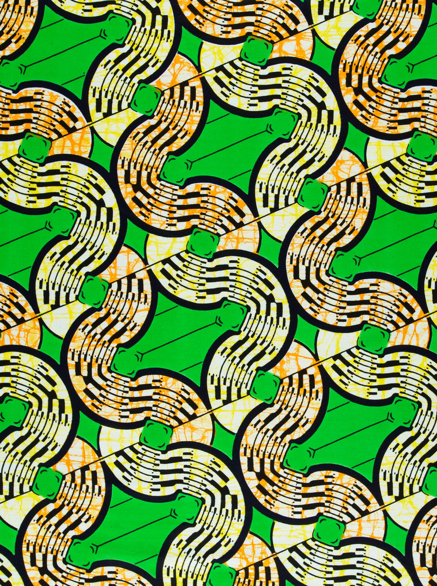 Vibrant green fabric bold geometric super-wax vls0476.010