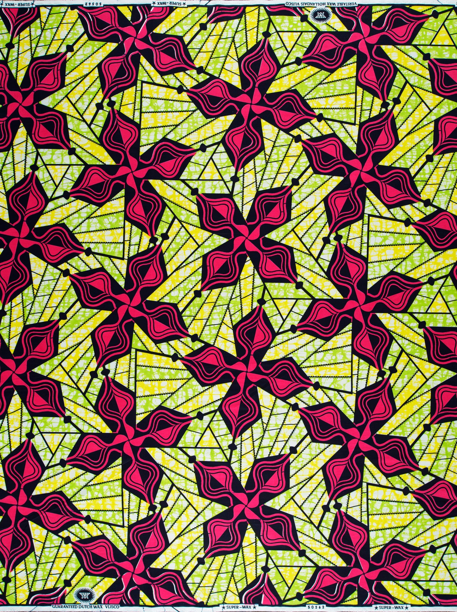 Vibrant pink black geometric starburst super-wax vls0562.006