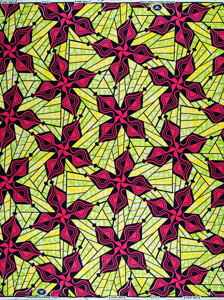 Vibrant pink black geometric starburst super-wax vls0562.006