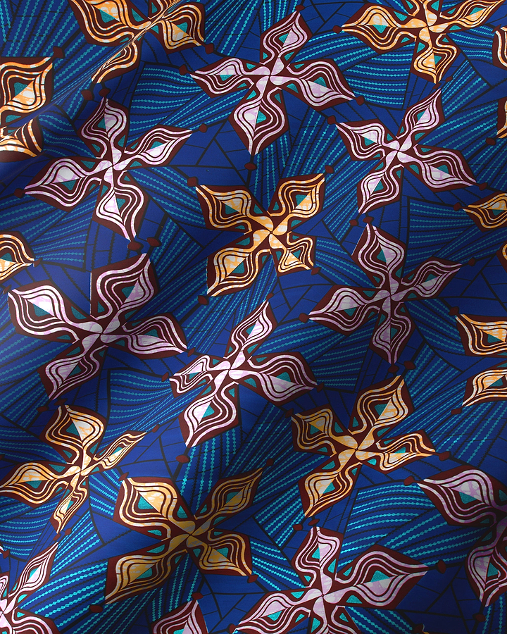 Rich navy fabric adorned intricate super-wax vls0562.017