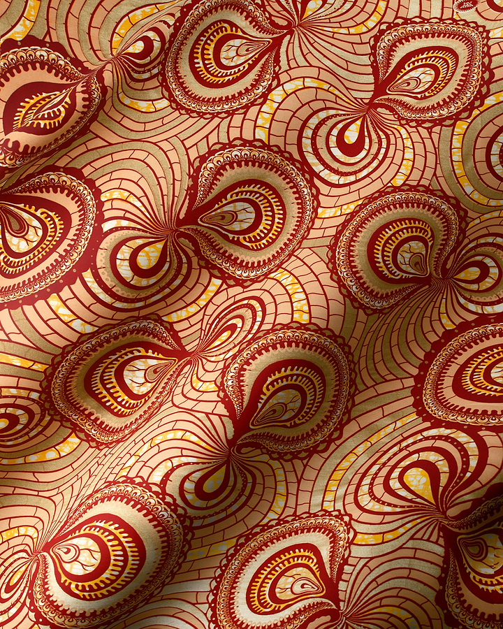Richly patterned fabric intricate paisley super-wax vls0695.010