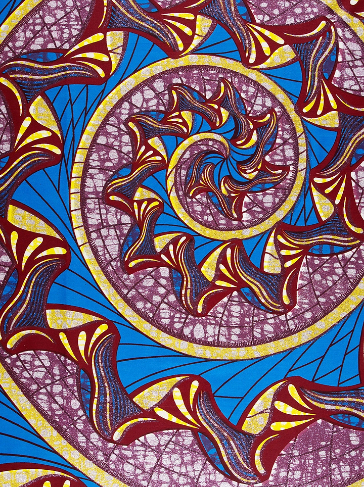 Vibrant blue maroon gold patterned grand super-wax vls0984.006