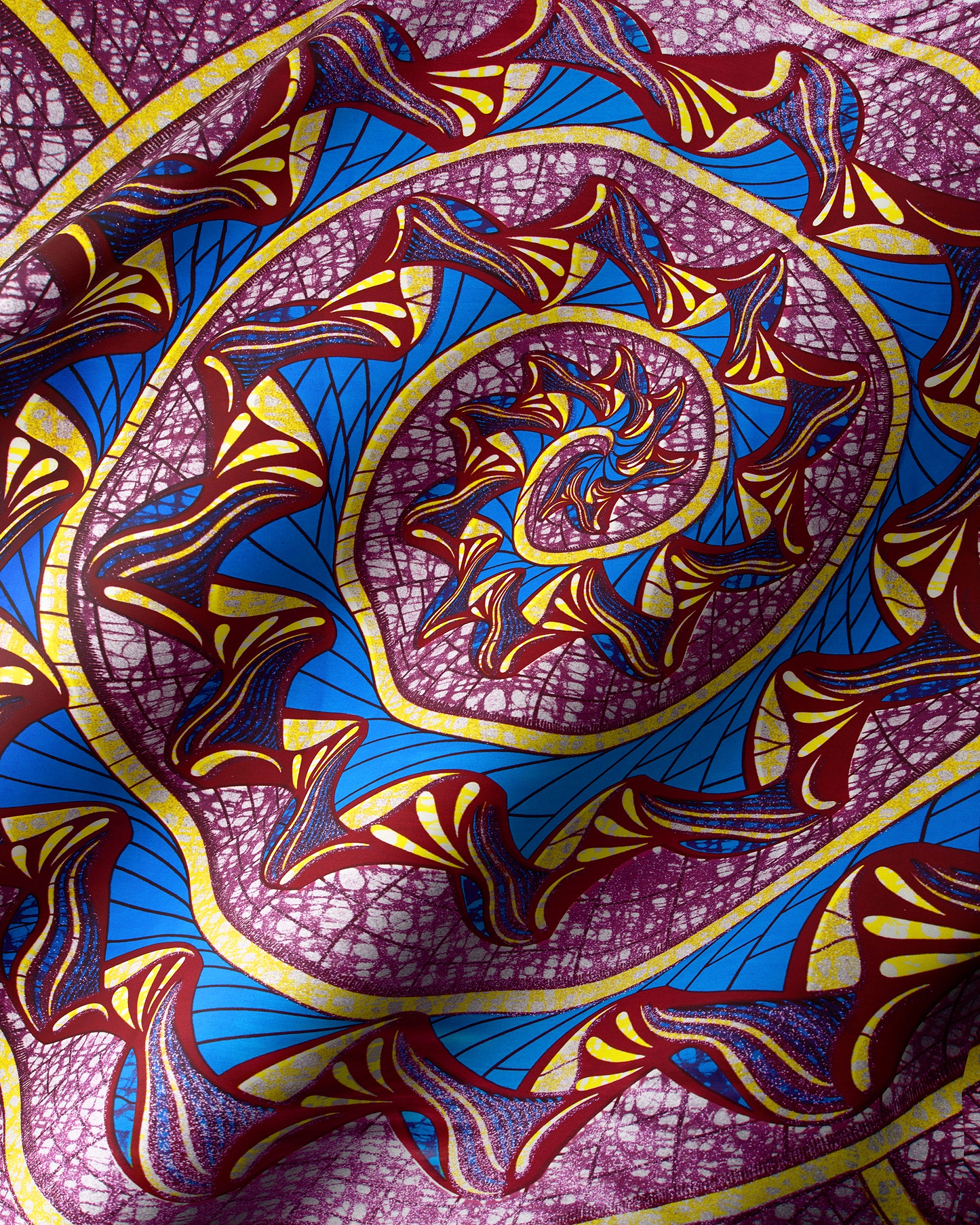 Vibrant blue maroon gold patterned grand super-wax vls0984.006