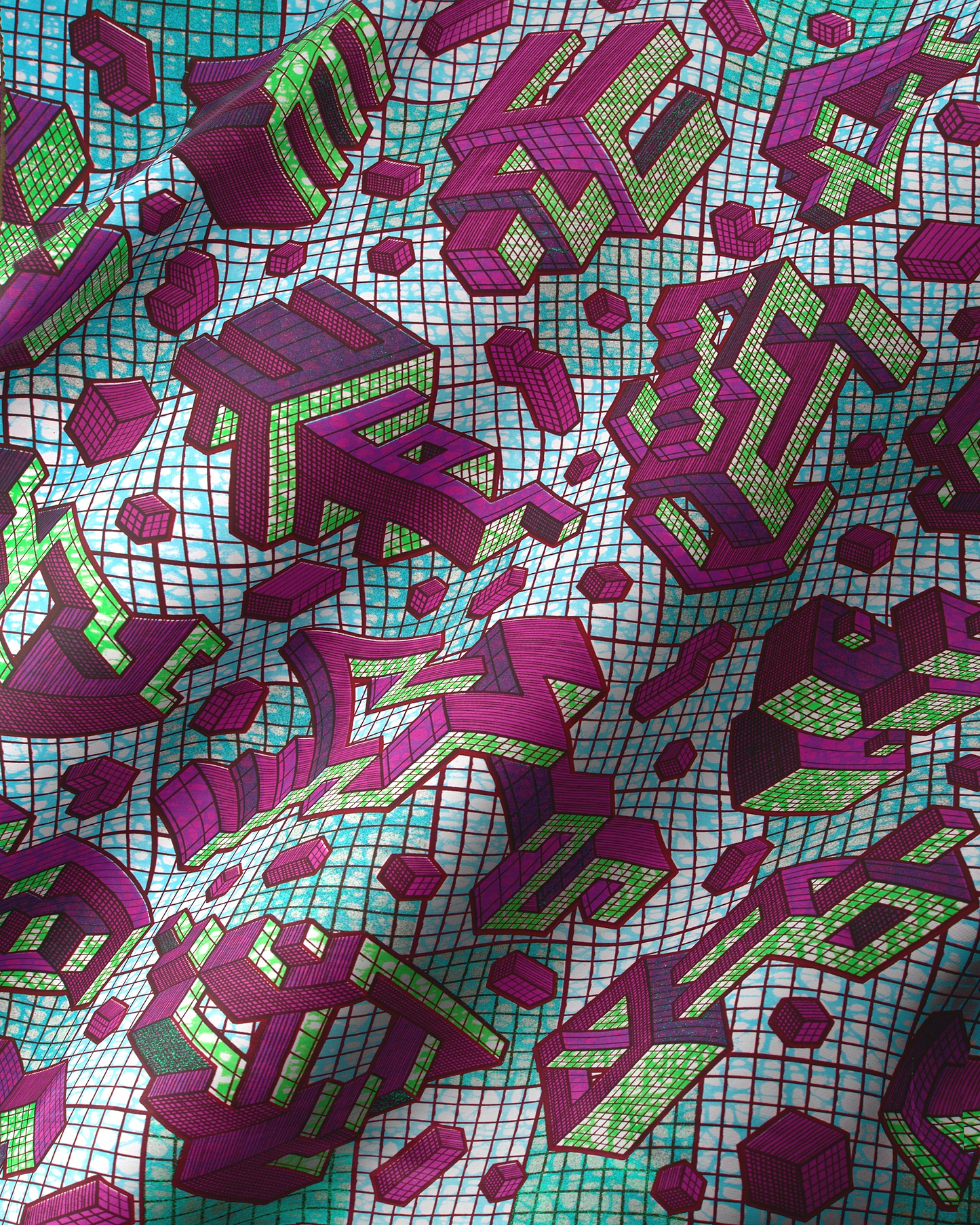 Abstract geometric fabric pattern grand super-wax vls1120.003