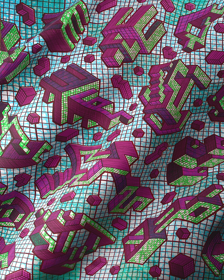 Abstract geometric fabric pattern grand super-wax vls1120.003
