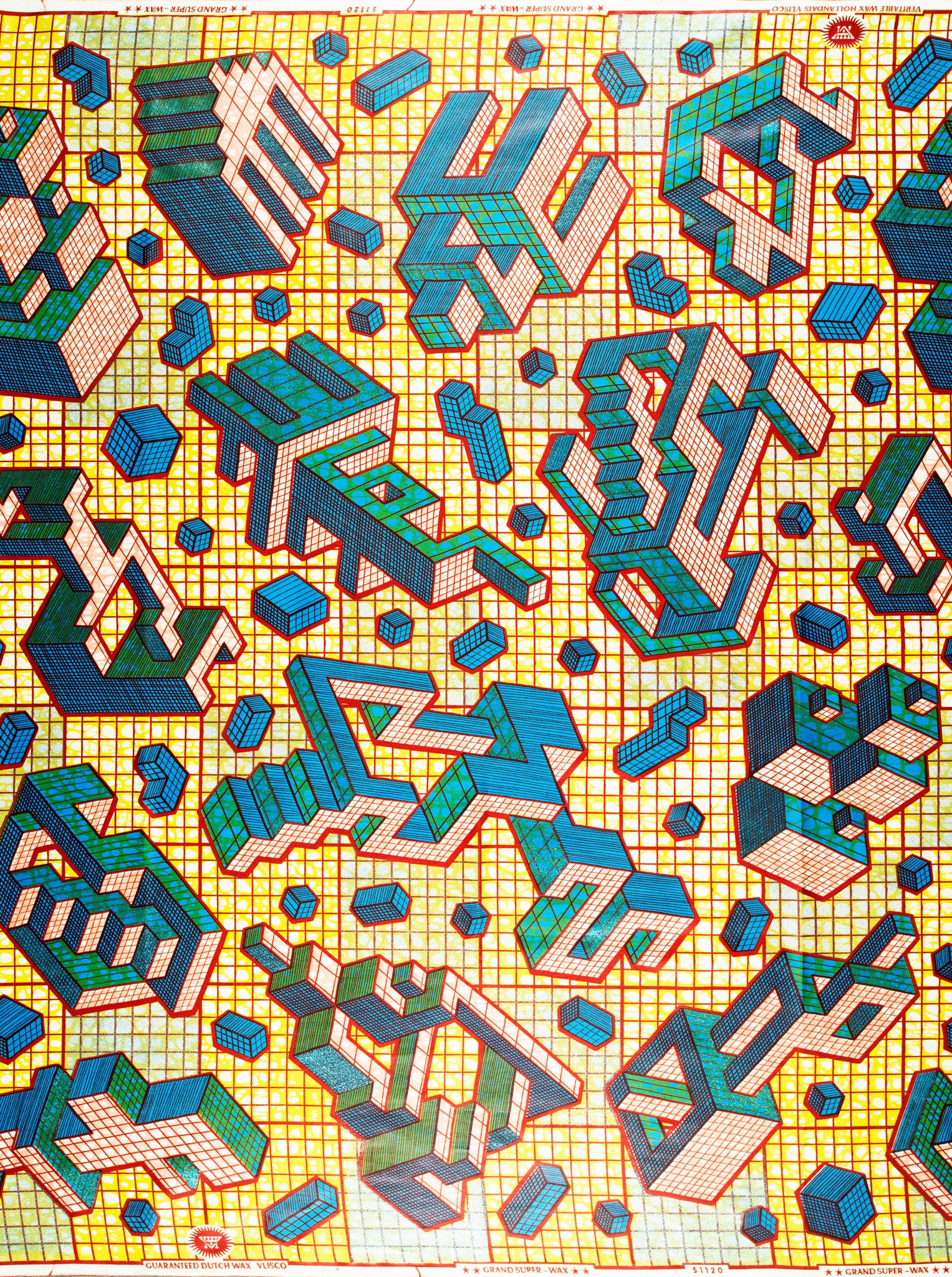 Geometric optical illusion pattern grand super-wax vls1120.012