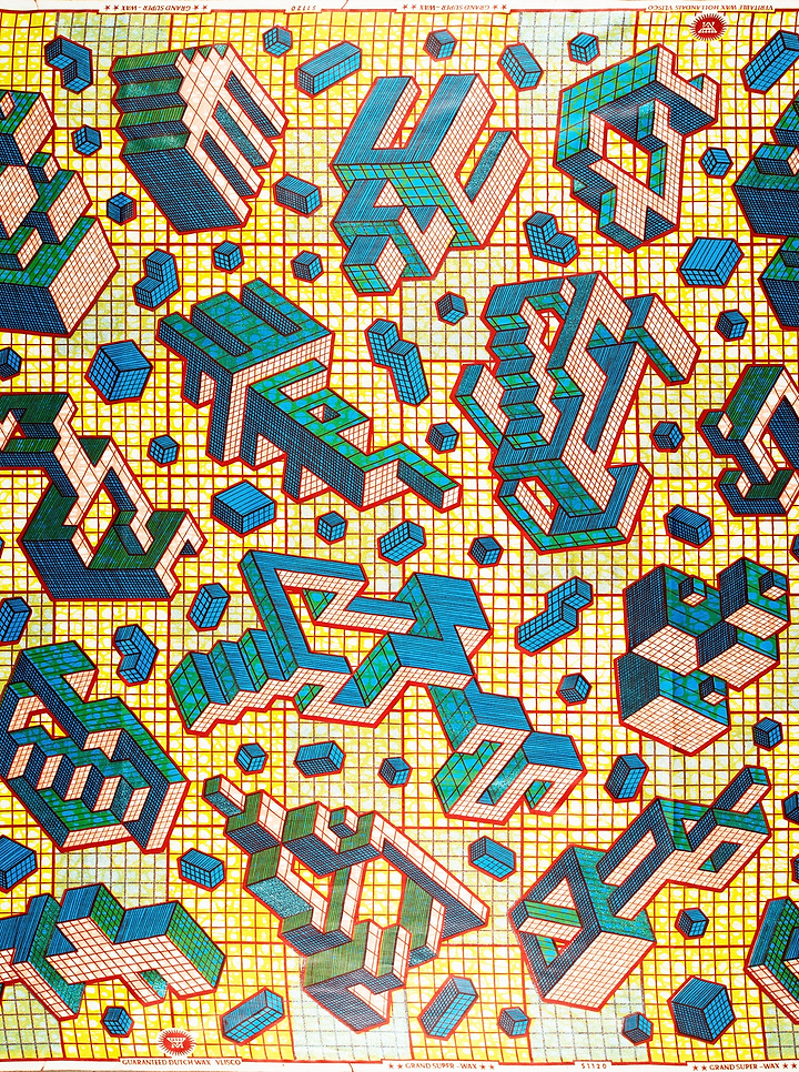 Geometric optical illusion pattern grand super-wax vls1120.012