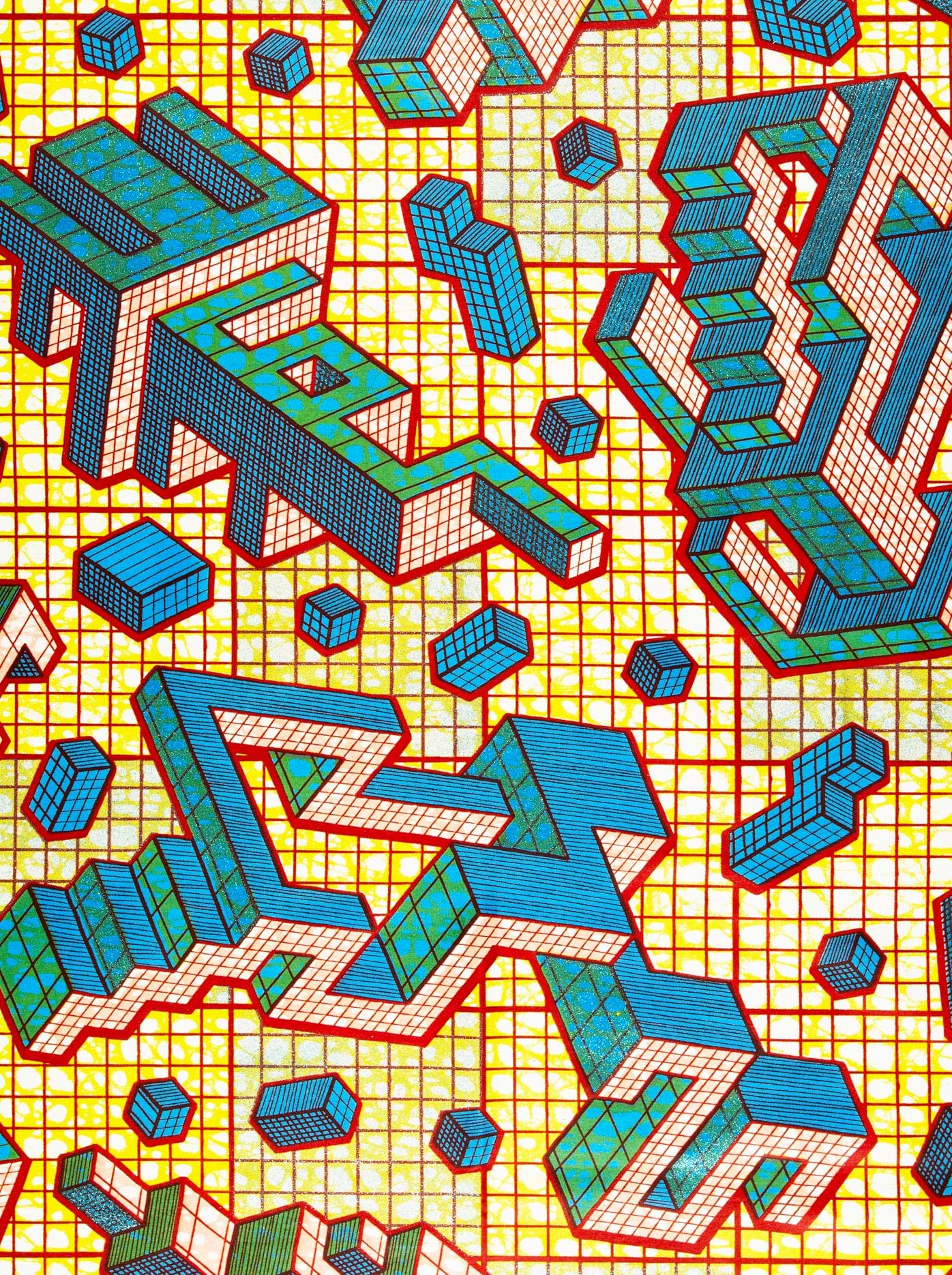 Geometric optical illusion pattern grand super-wax vls1120.012