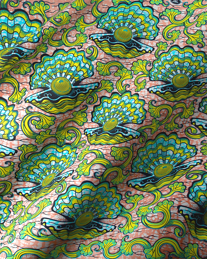 Vibrant pink fabric bold pattern super-wax vls1124.027