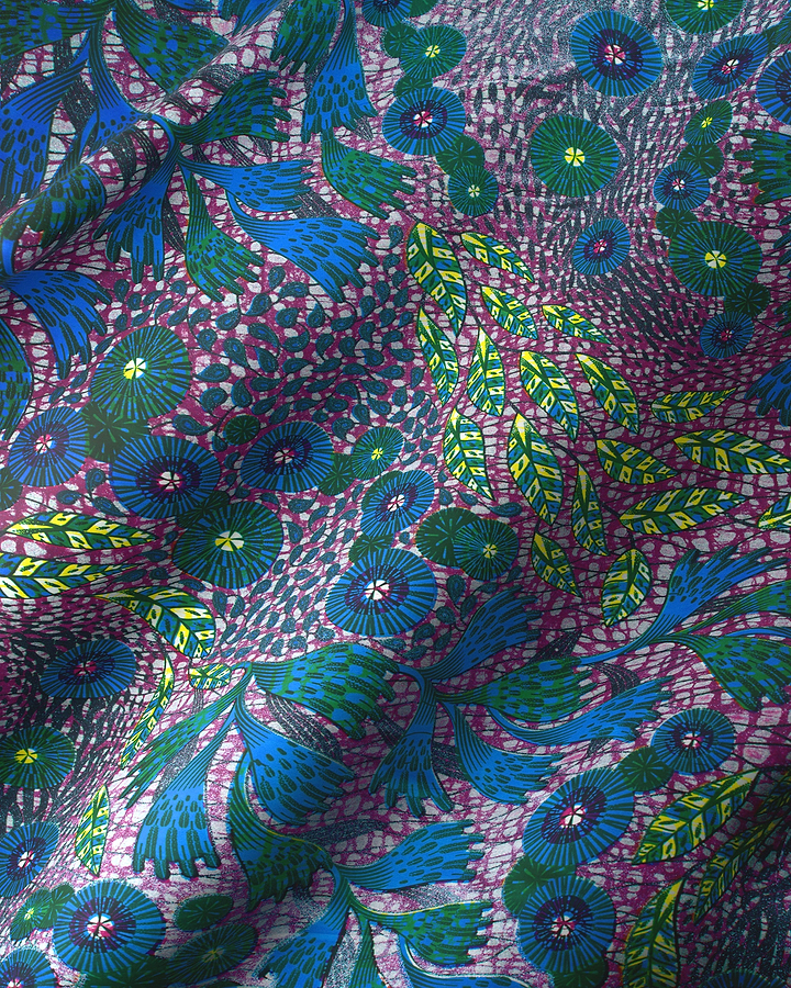 Colorful floral fabric grand super-wax vls1690.008