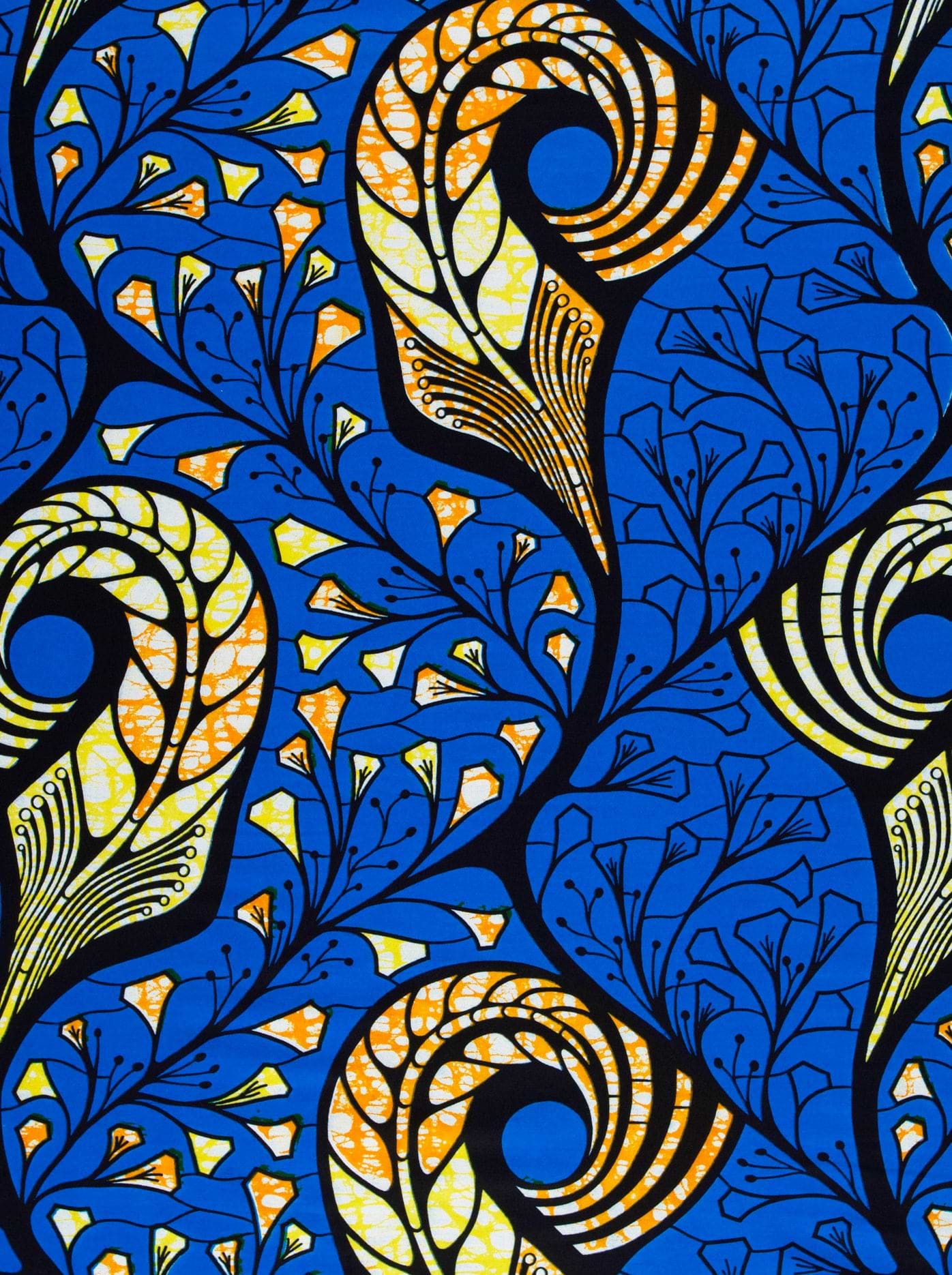 Vibrant blue african print fabric super-wax vls1726.009