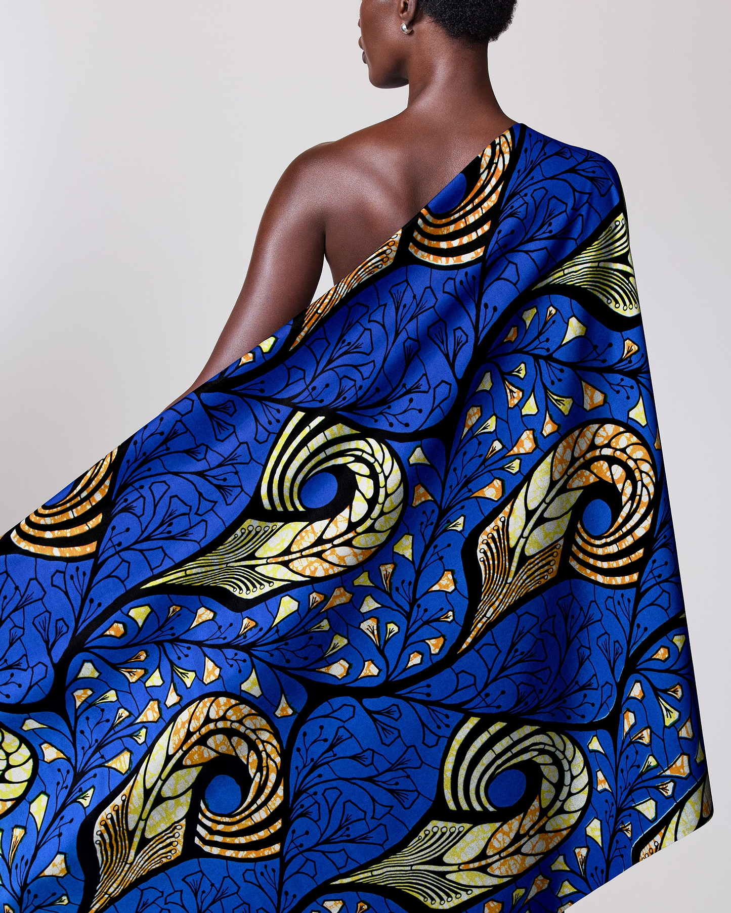 Vibrant blue african print fabric super-wax vls1726.009