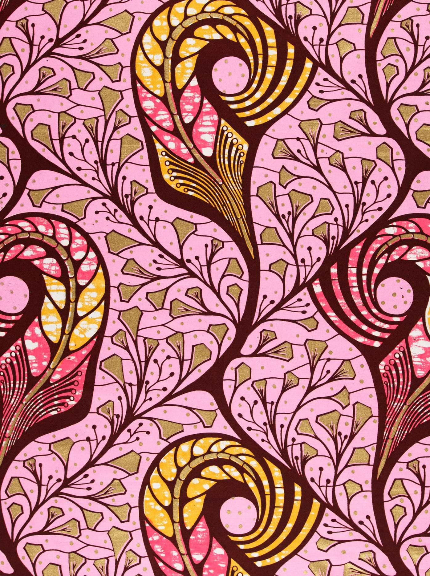 Vibrant pink african print fabric super-wax vls1726.011