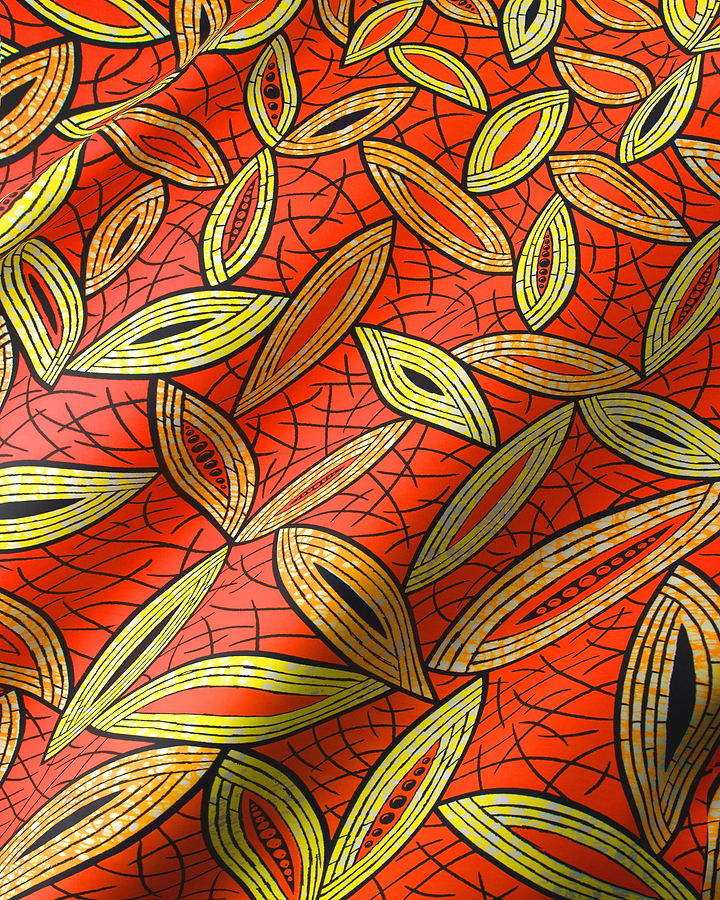 Vibrant red fabric adorned bold super-wax vls1884.003