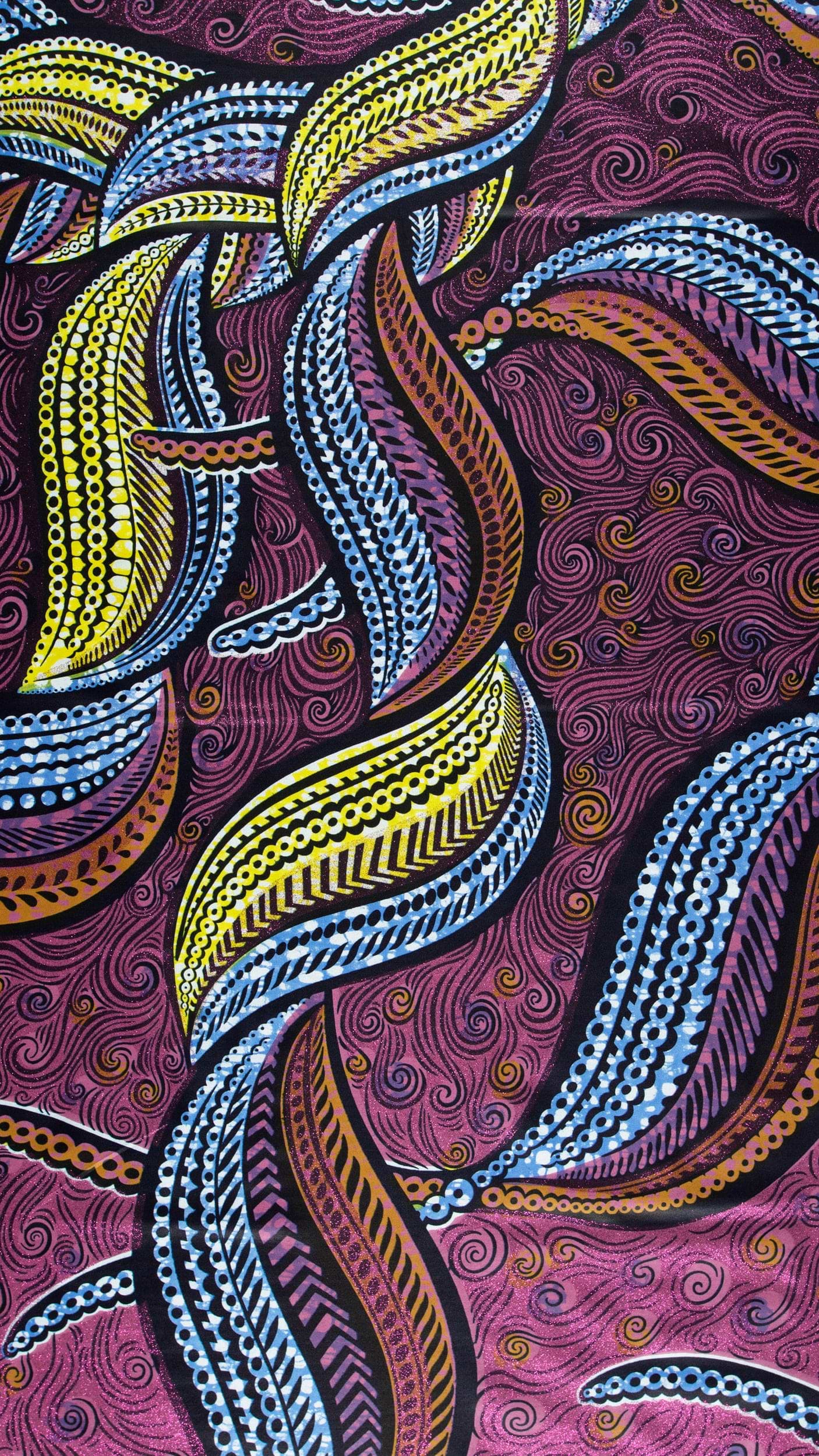 Vibrant patterned fabric bold yellow grand super-wax vls1894.006