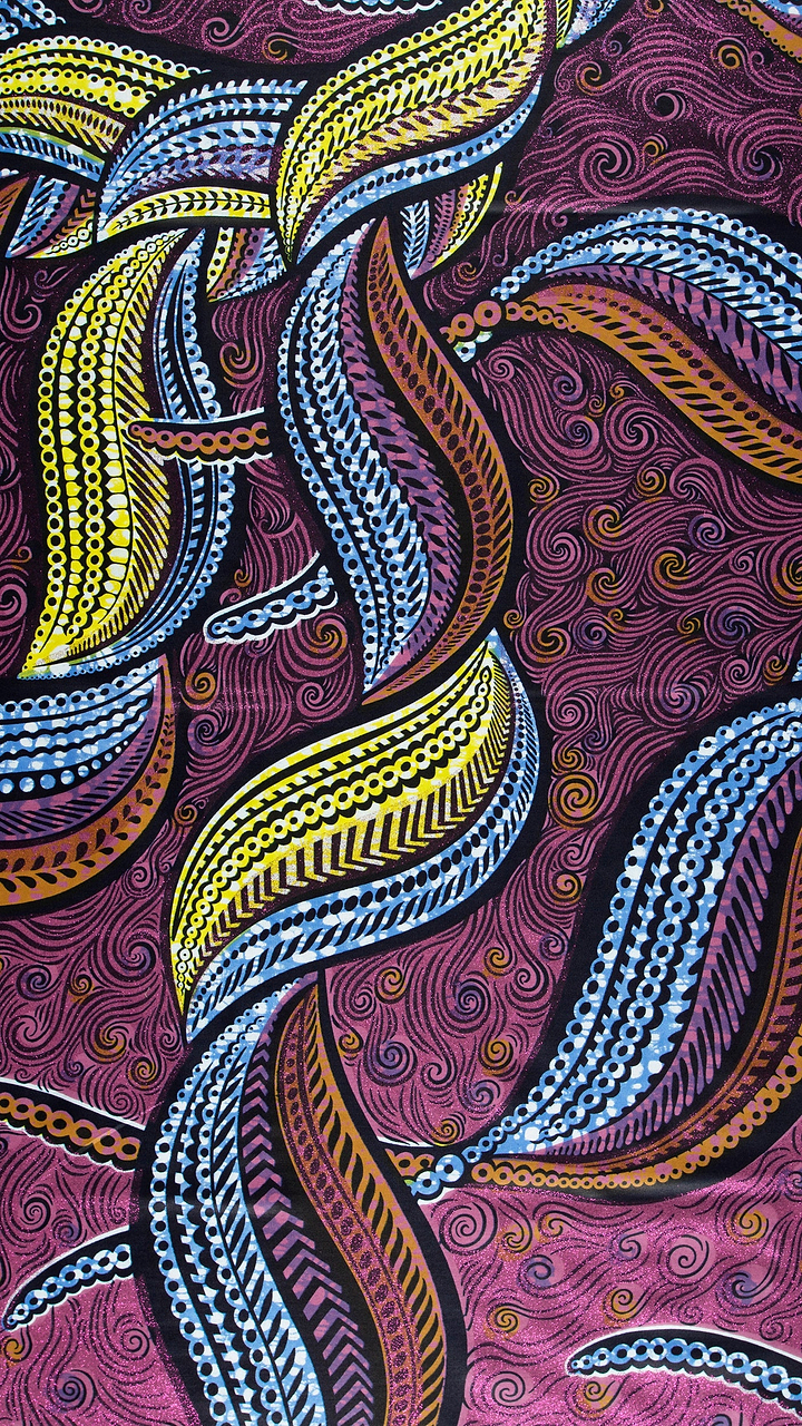 Vibrant patterned fabric bold yellow grand super-wax vls1894.006
