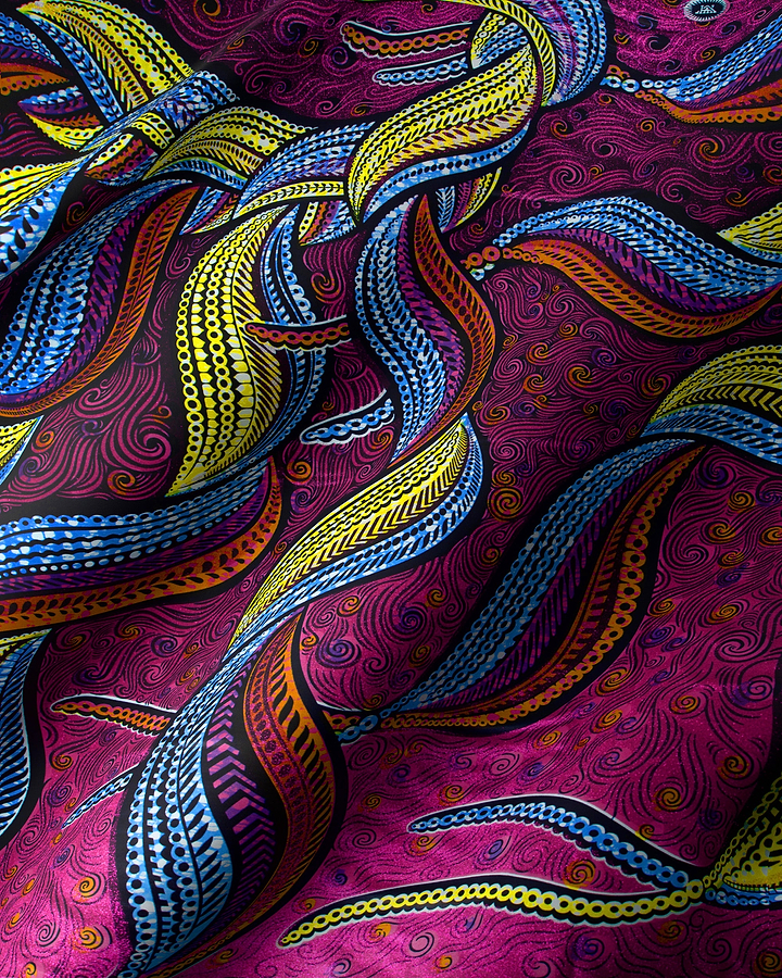 Vibrant fabric deep magenta bold grand super-wax vls1894.006