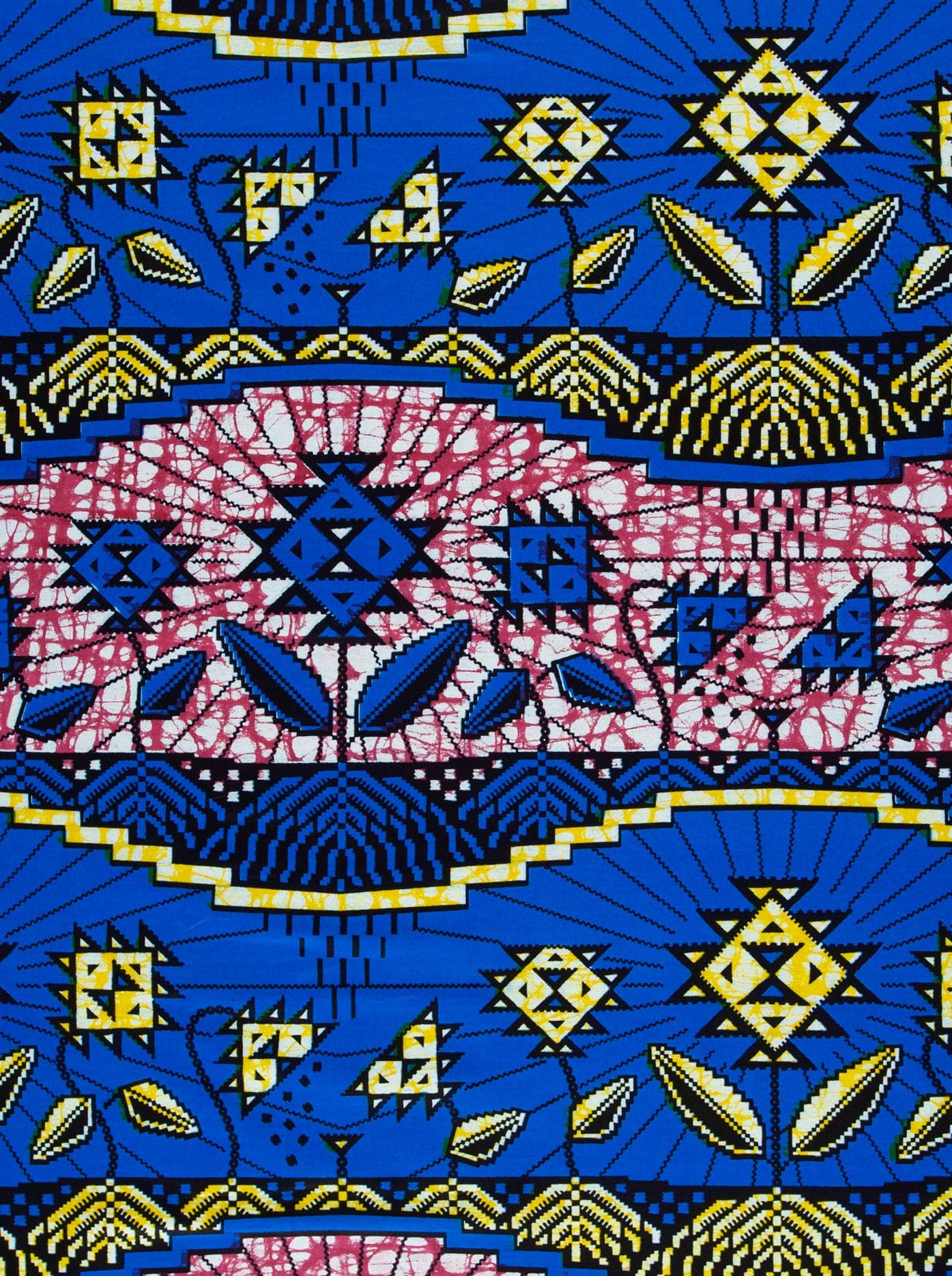 Vibrant blue pink yellow geometric super-wax vls2069.001