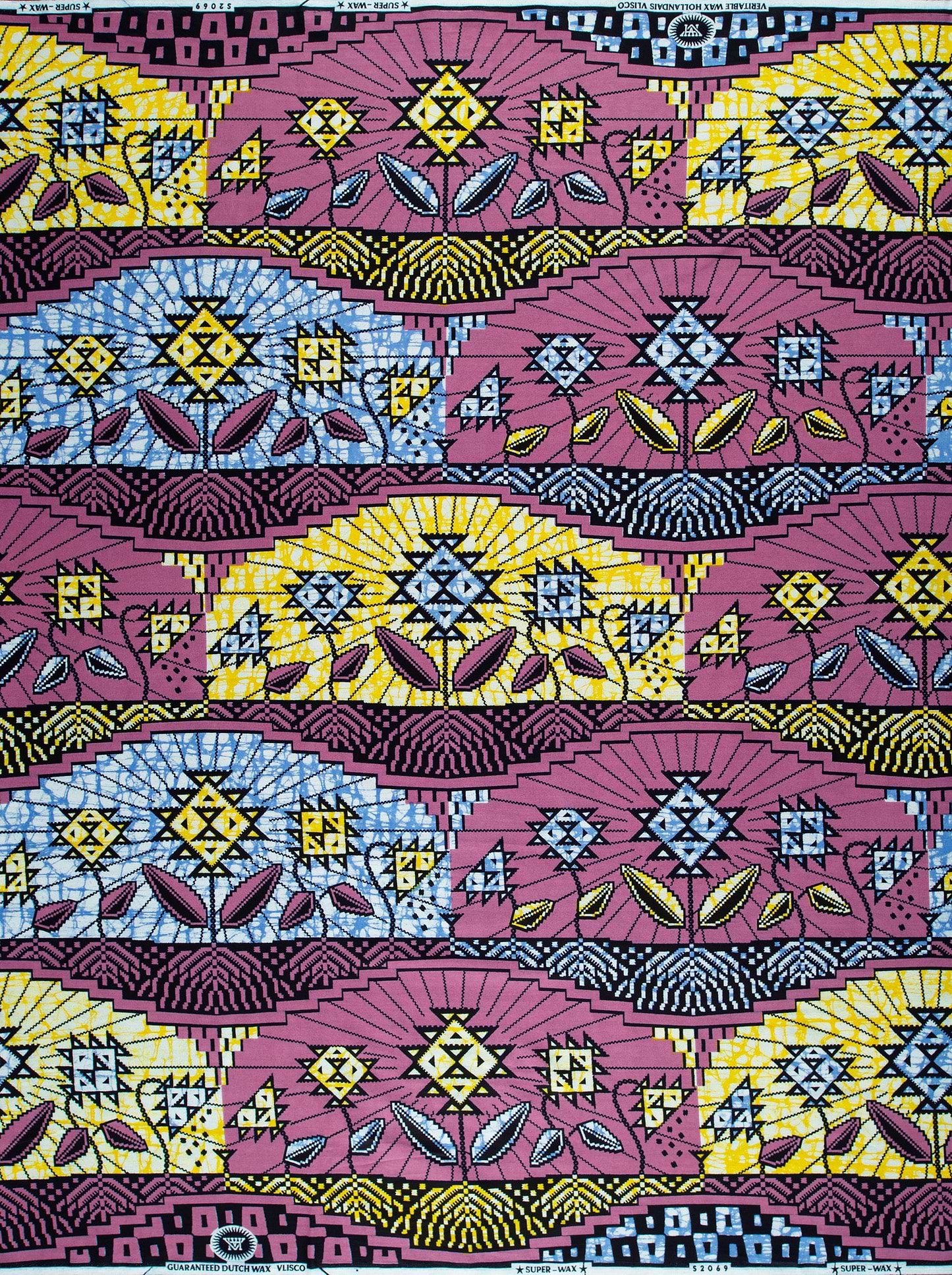 Vibrant geometrically patterned fabric bold super-wax vls2069.008