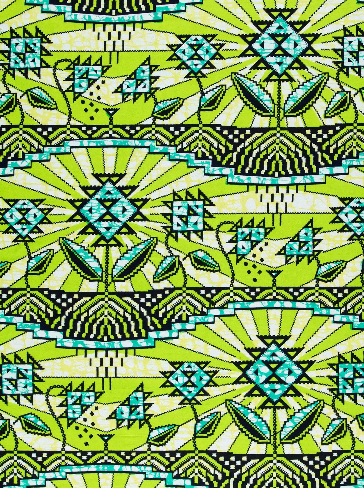 Vibrant lime green fabric bold super-wax vls2069.011
