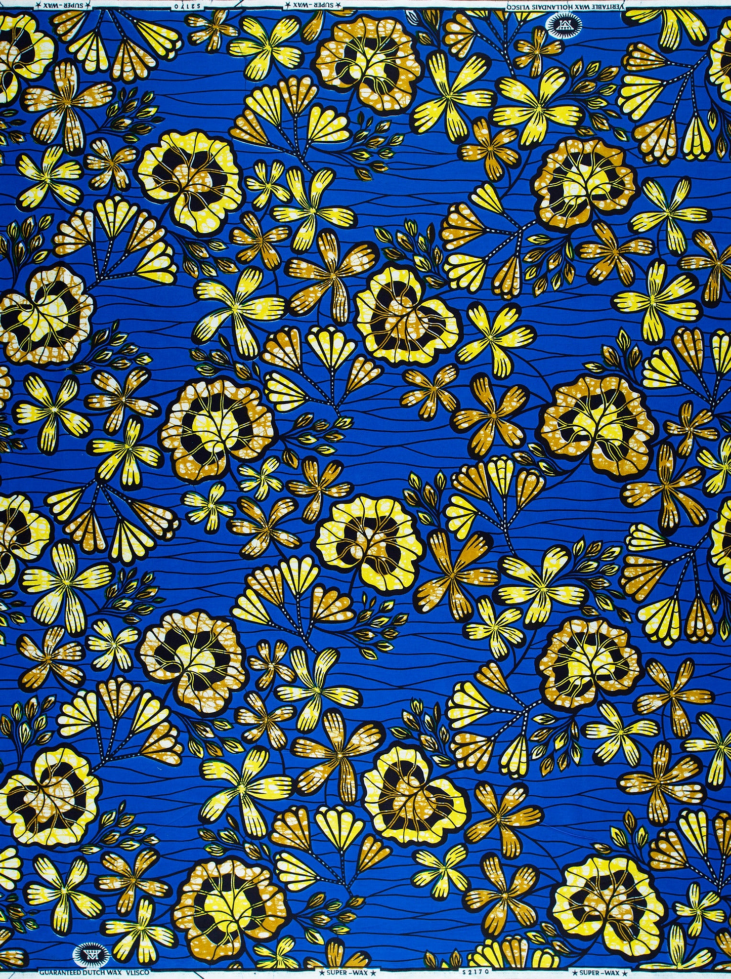 Vibrant blue fabric adorned lively super-wax vls2170.004