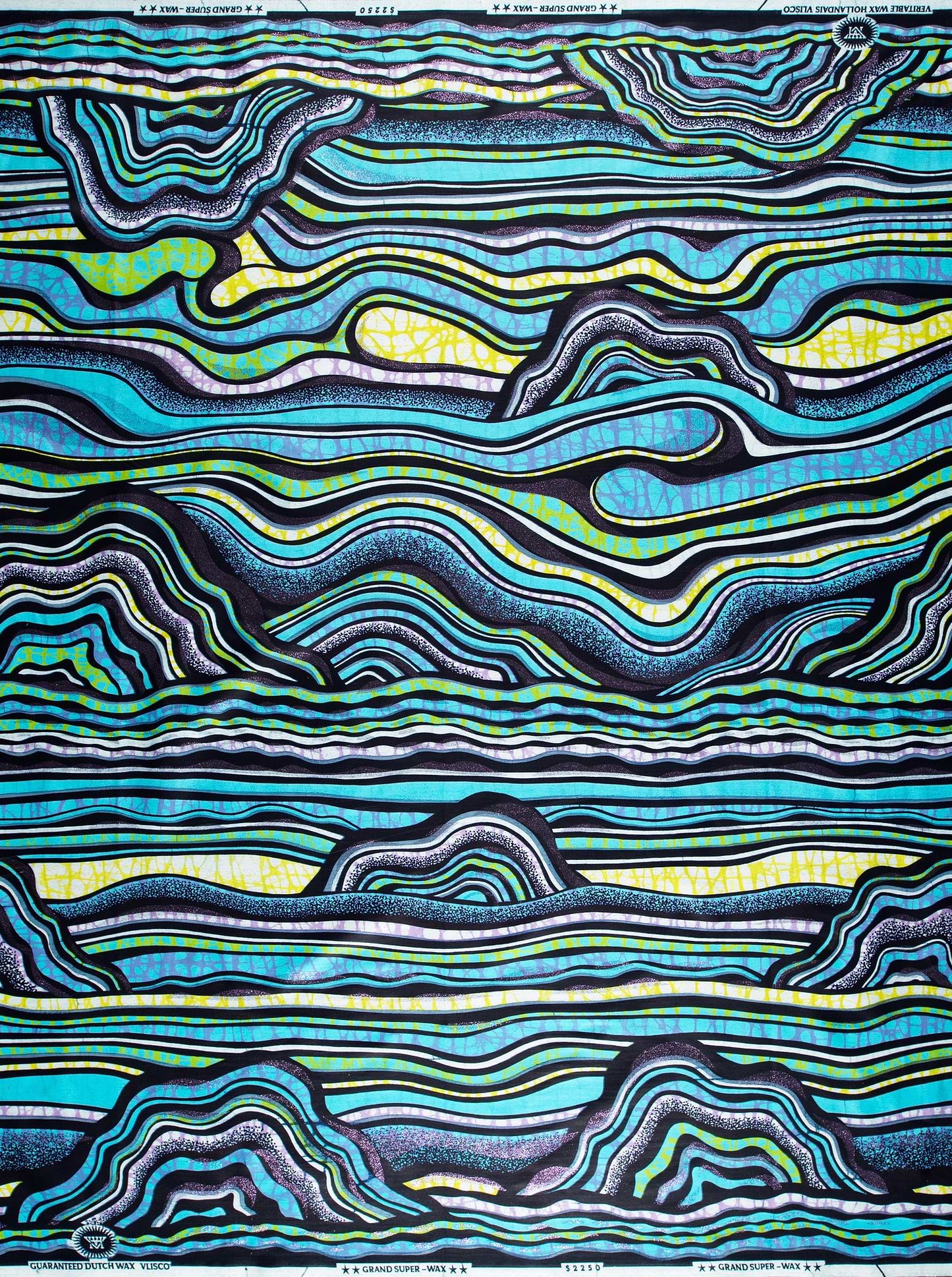 Vibrant turquoise lime green black grand super-wax vls2250.001