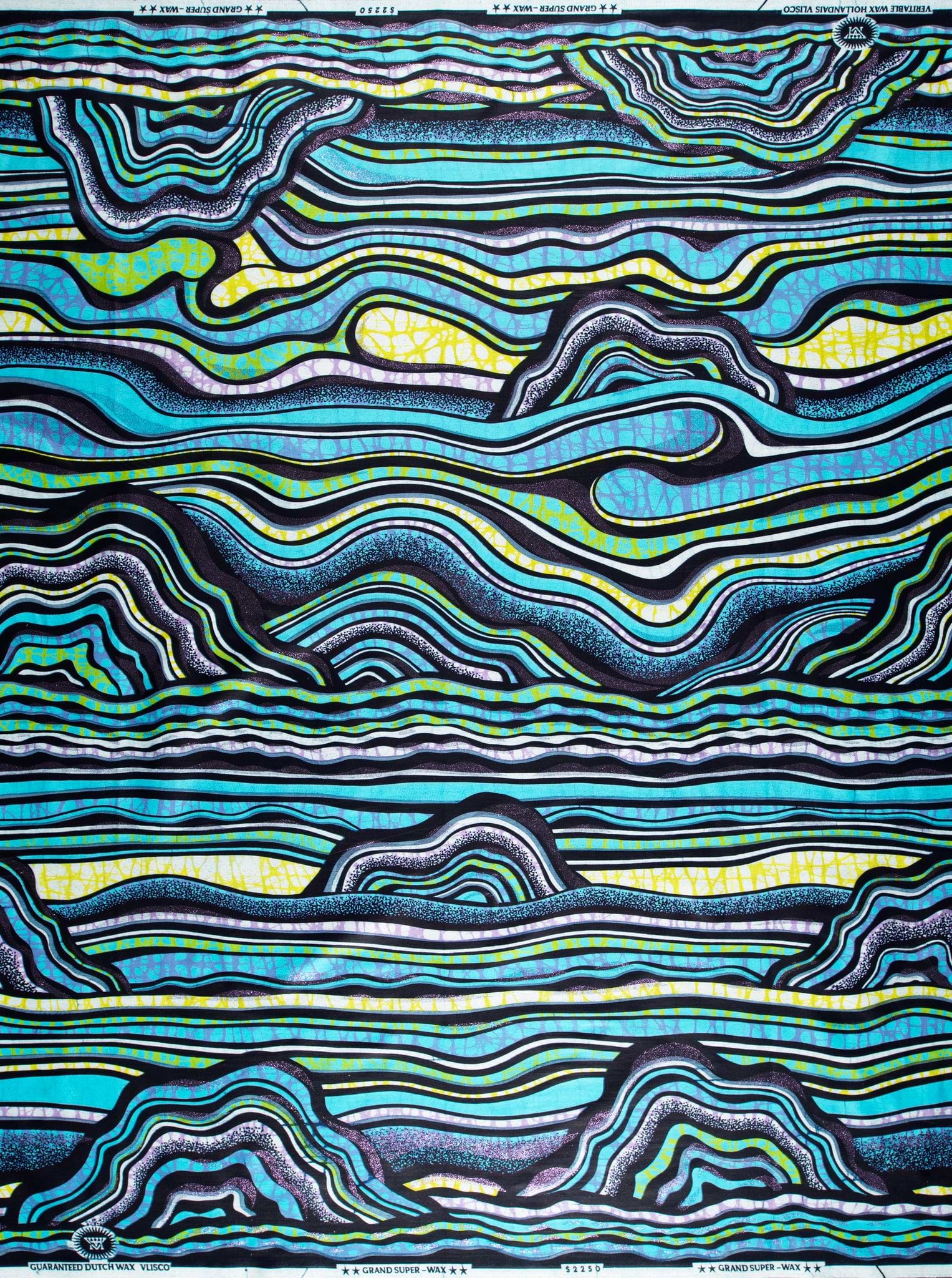 Vibrant turquoise lime green black grand super-wax vls2250.001