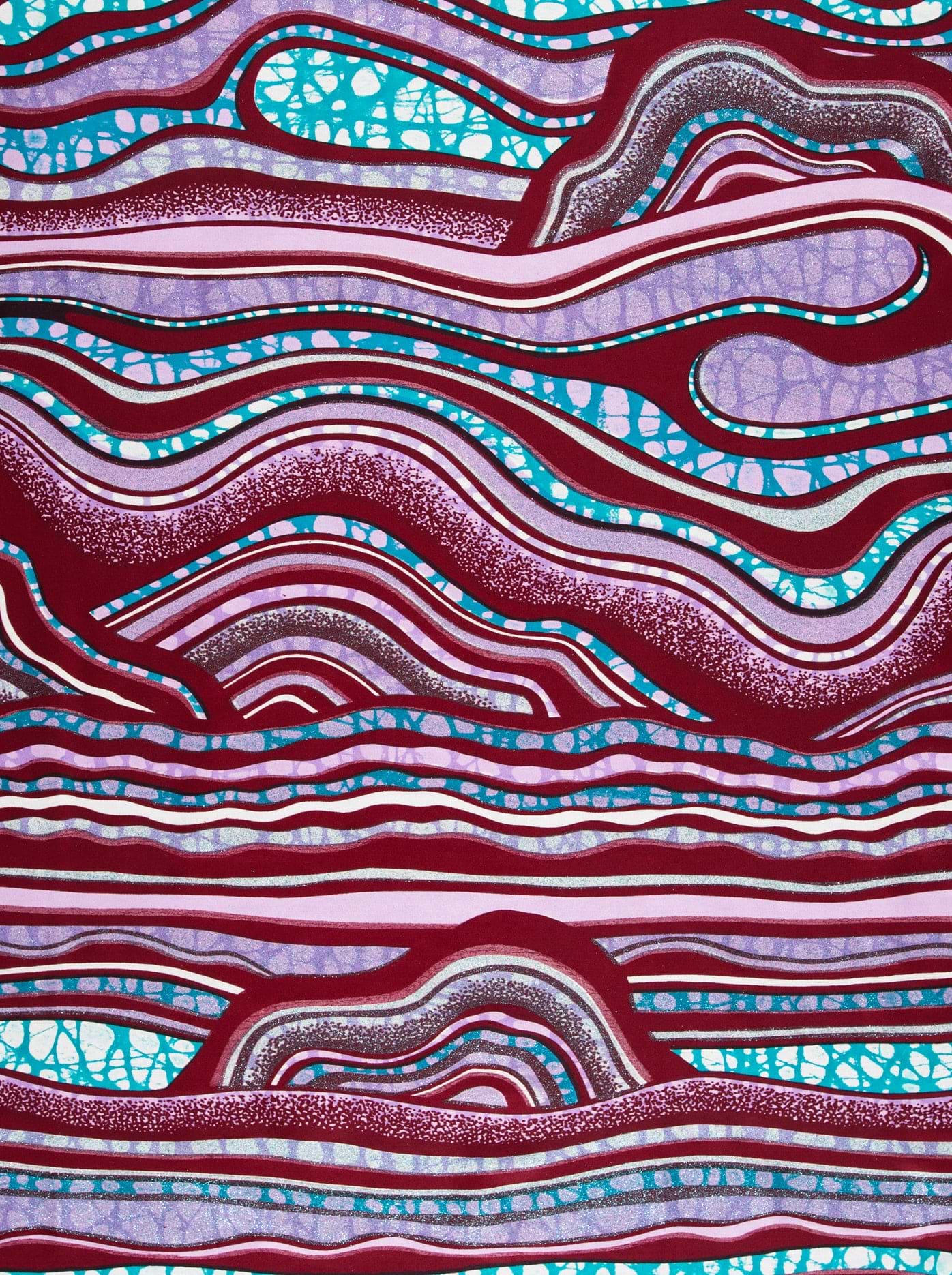 Abstract wavy patterned fabric grand super-wax vls2250.003