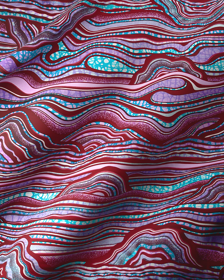 Wrinkled fabric wavy colorful pattern grand super-wax vls2250.003