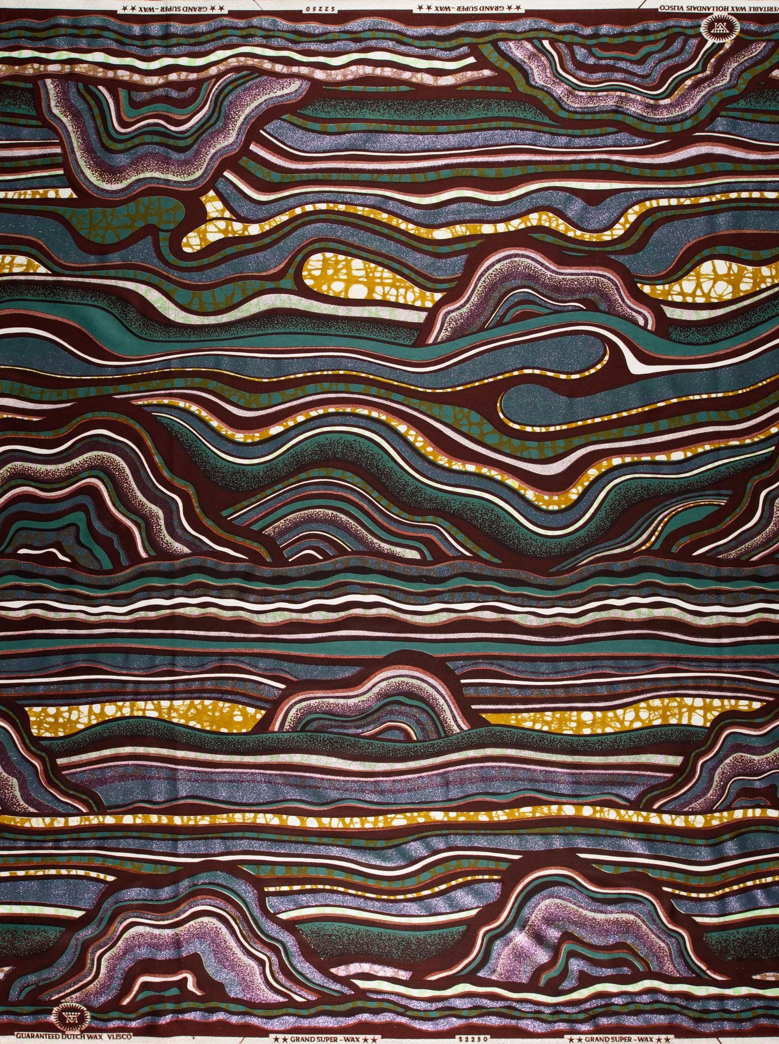Vibrant abstract fabric wavy patterns grand super-wax vls2250.010
