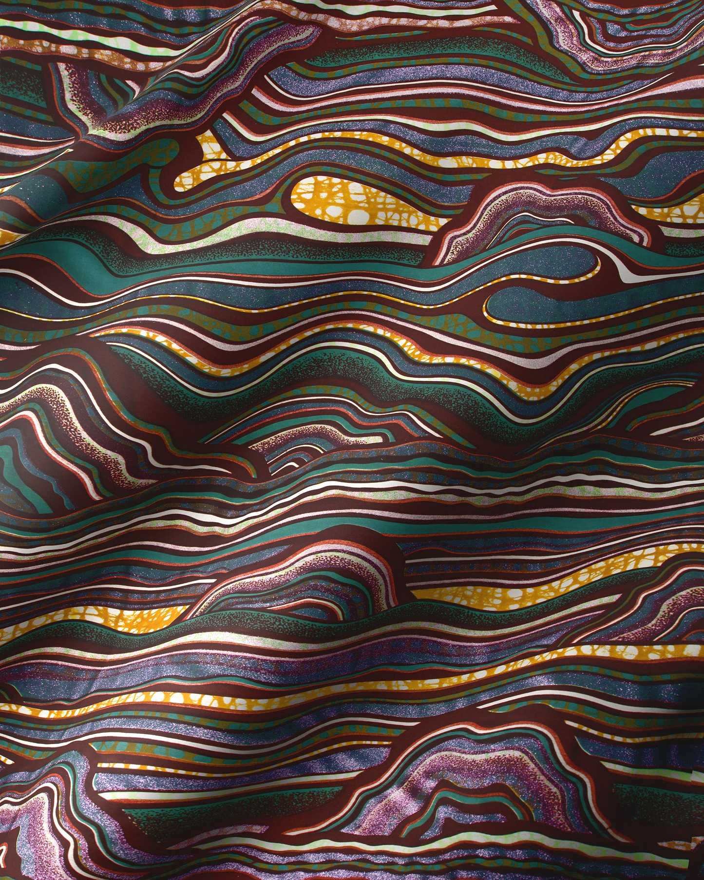 Richly textured fabric wavy stripes grand super-wax vls2250.010