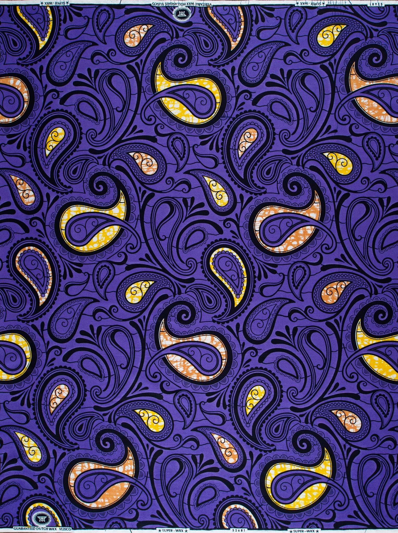Vibrant purple fabric bold yellow super-wax vls2681.018