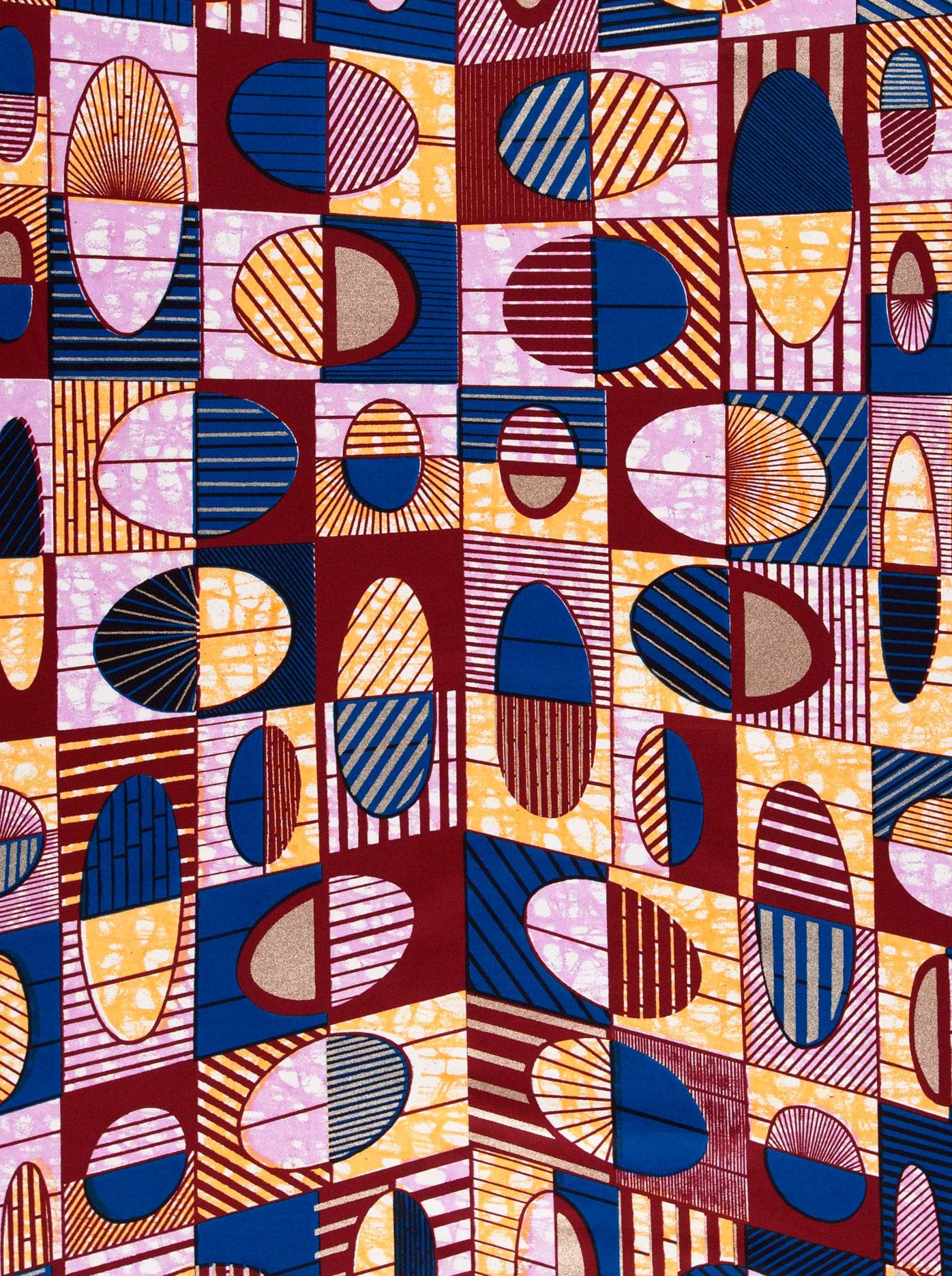 Vibrant geometric-patterned fabric bold blocks super-wax vls2764.004