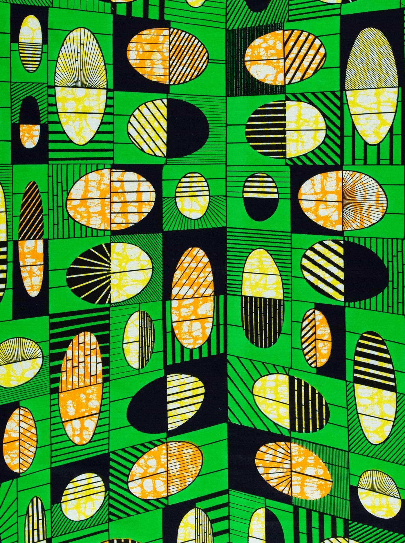 Vibrant green fabric bold geometric super-wax vls2764.009