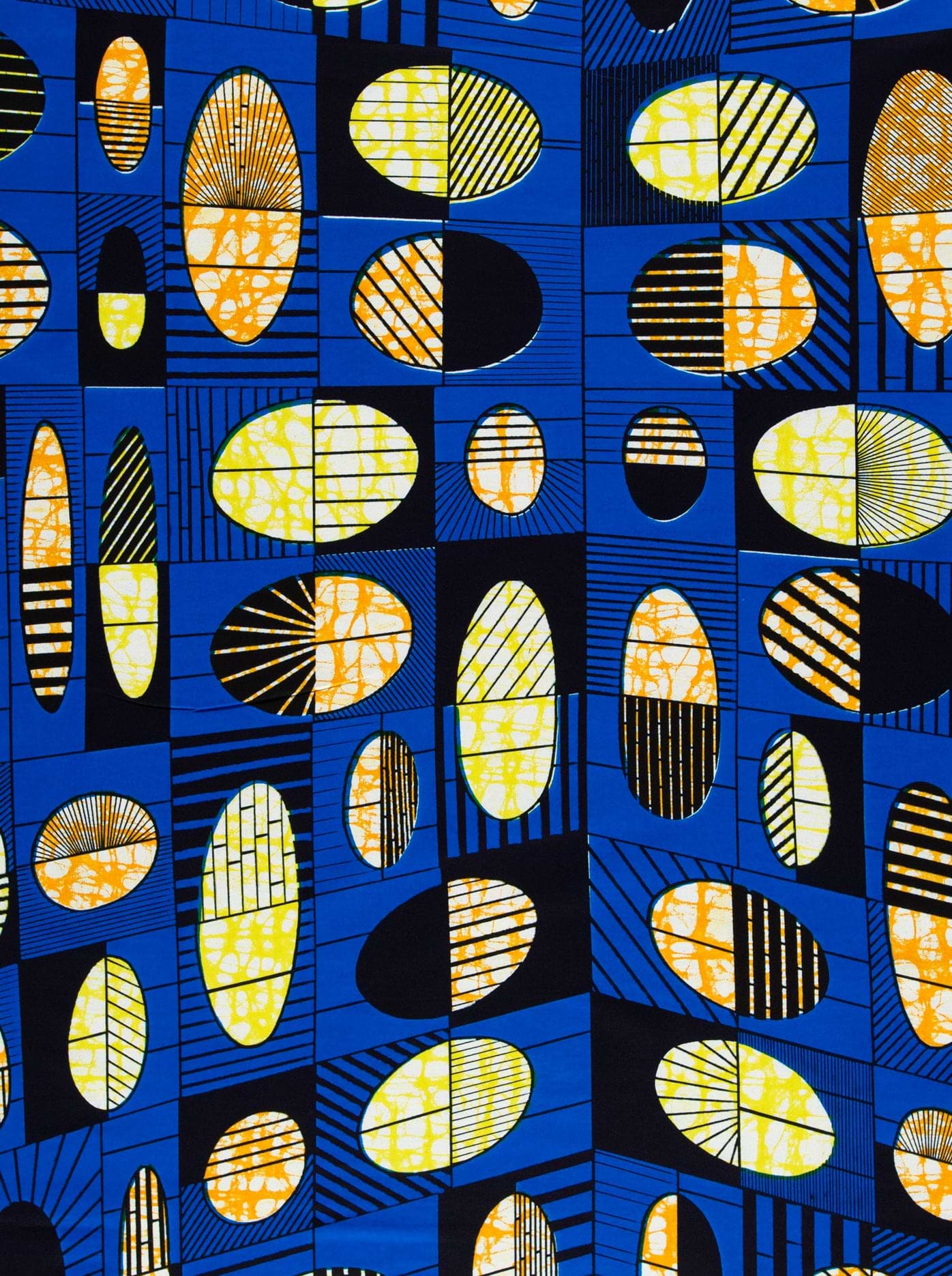Vibrant blue african print fabric super-wax vls2764.016