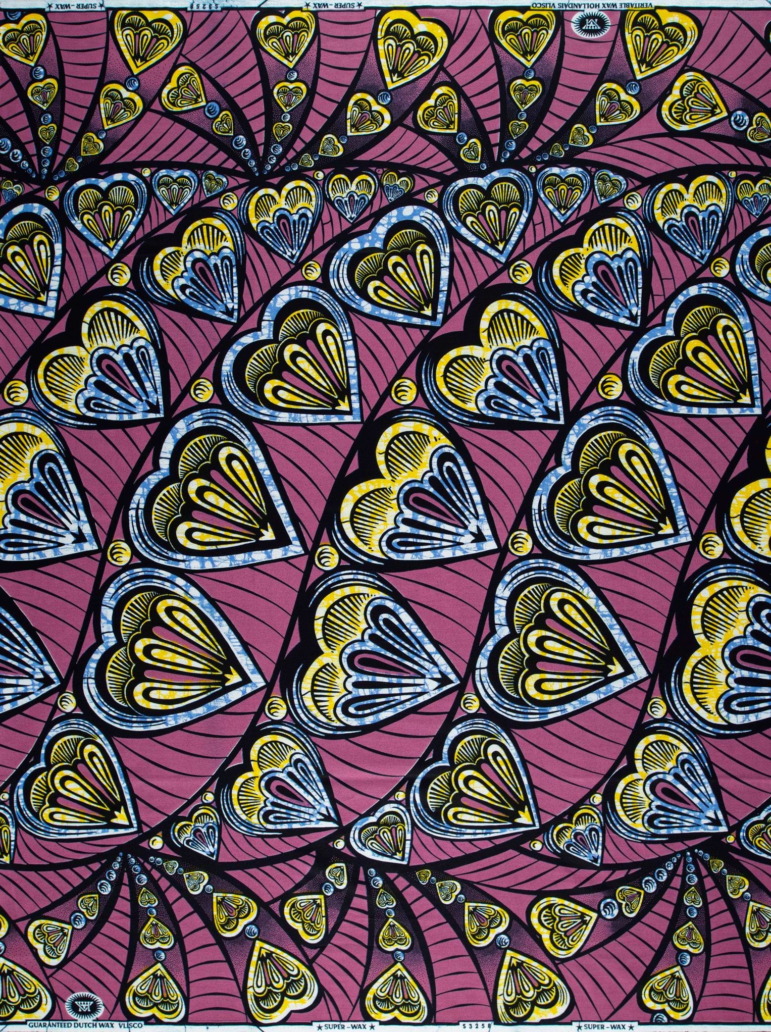 Vibrant purple fabric bold pattern super-wax vls3258.004
