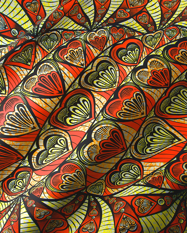 Vibrant red yellow black patterned super-wax vls3258.013