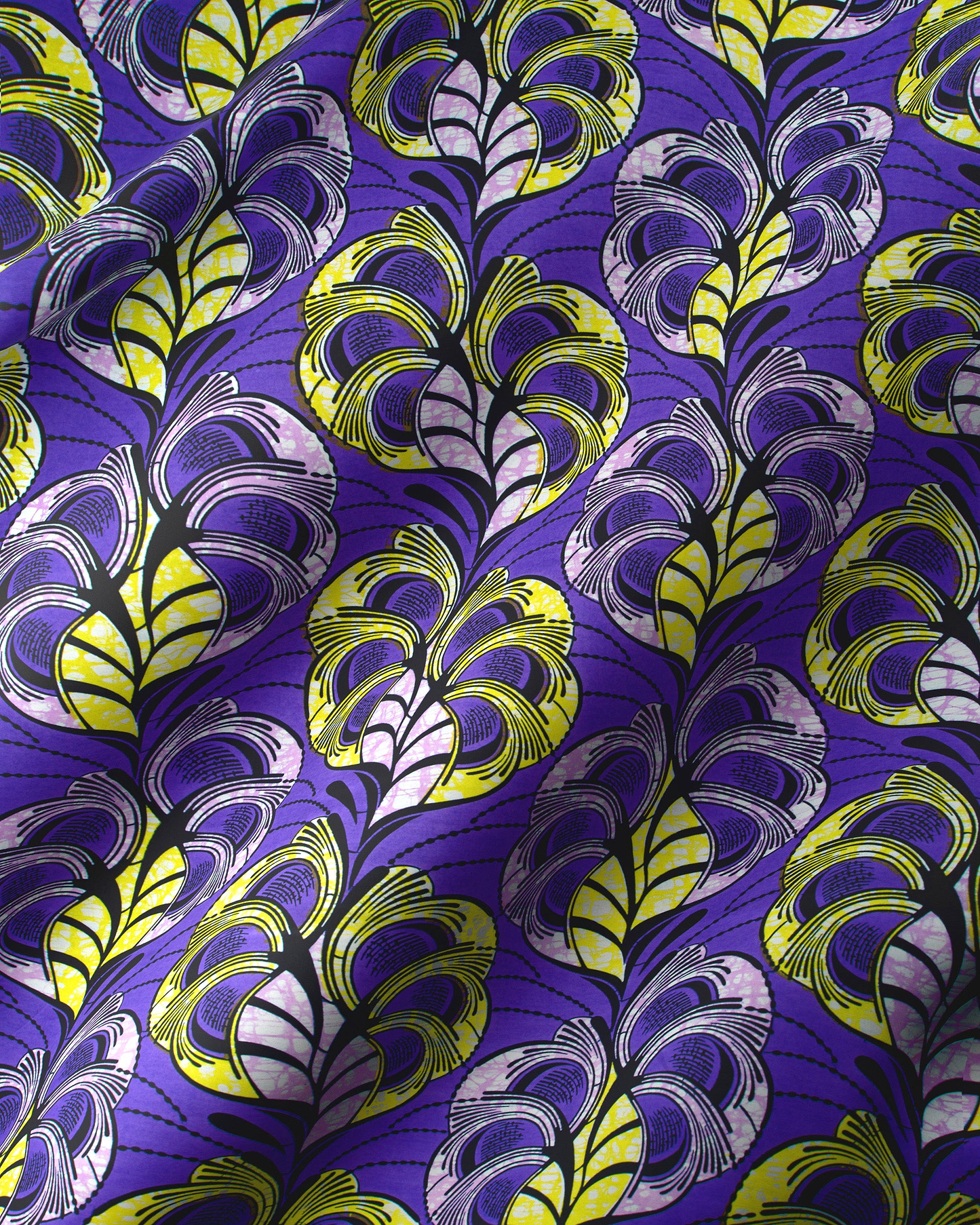 Vibrant purple fabric bold yellow super-wax vls3520.003
